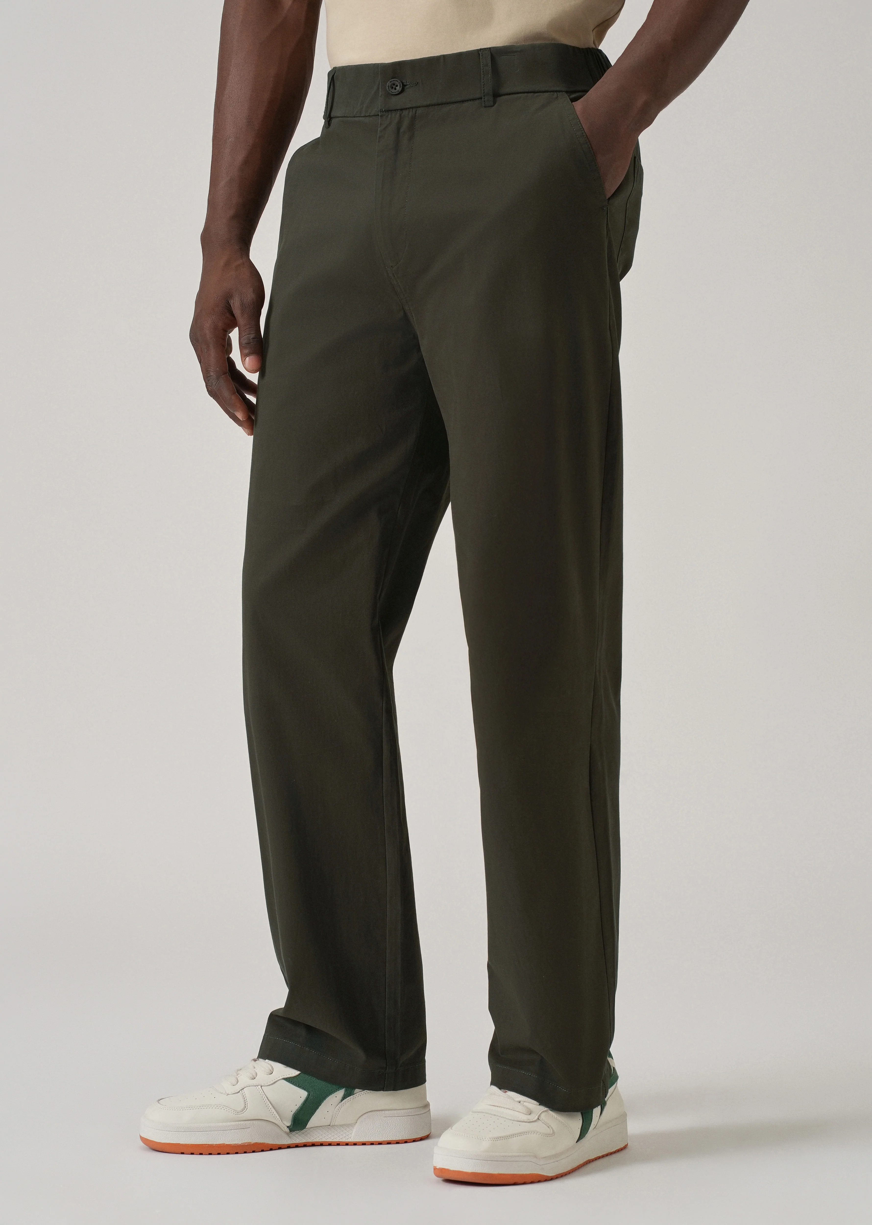 Baggy Fit Fern Green Chinos - Image 4