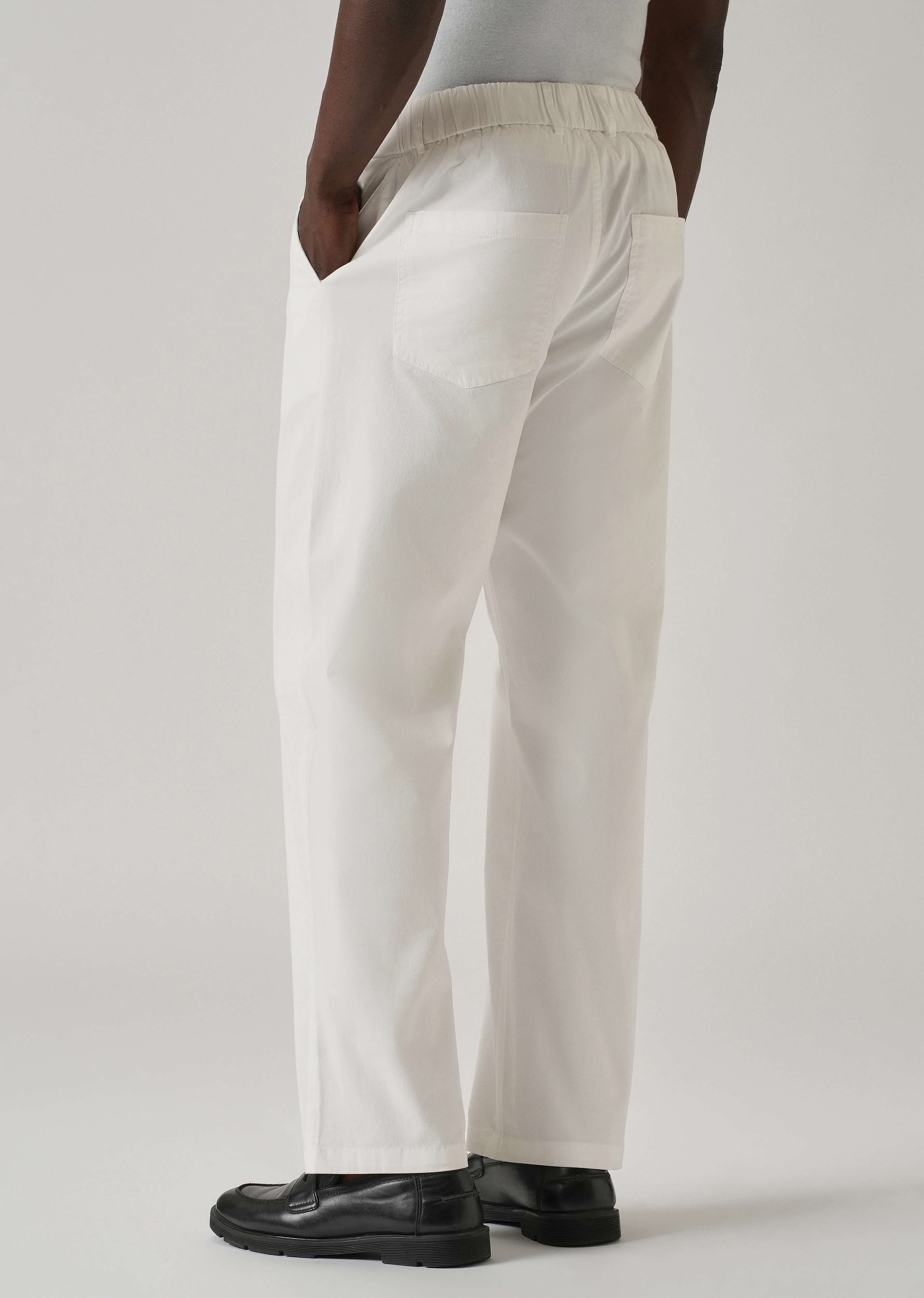 Baggy Fit White Chinos - Image 2