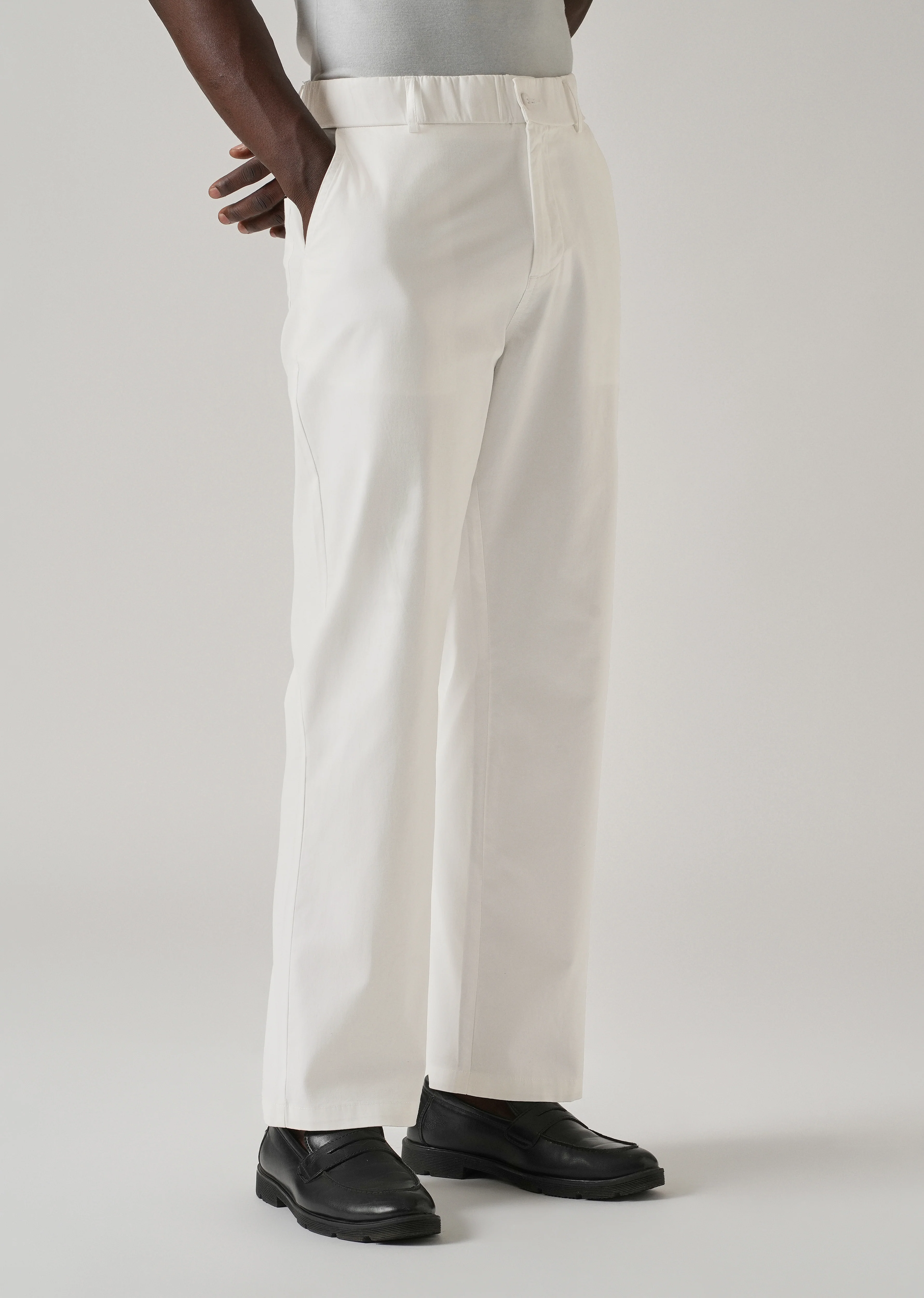 Baggy Fit White Chinos - Image 4