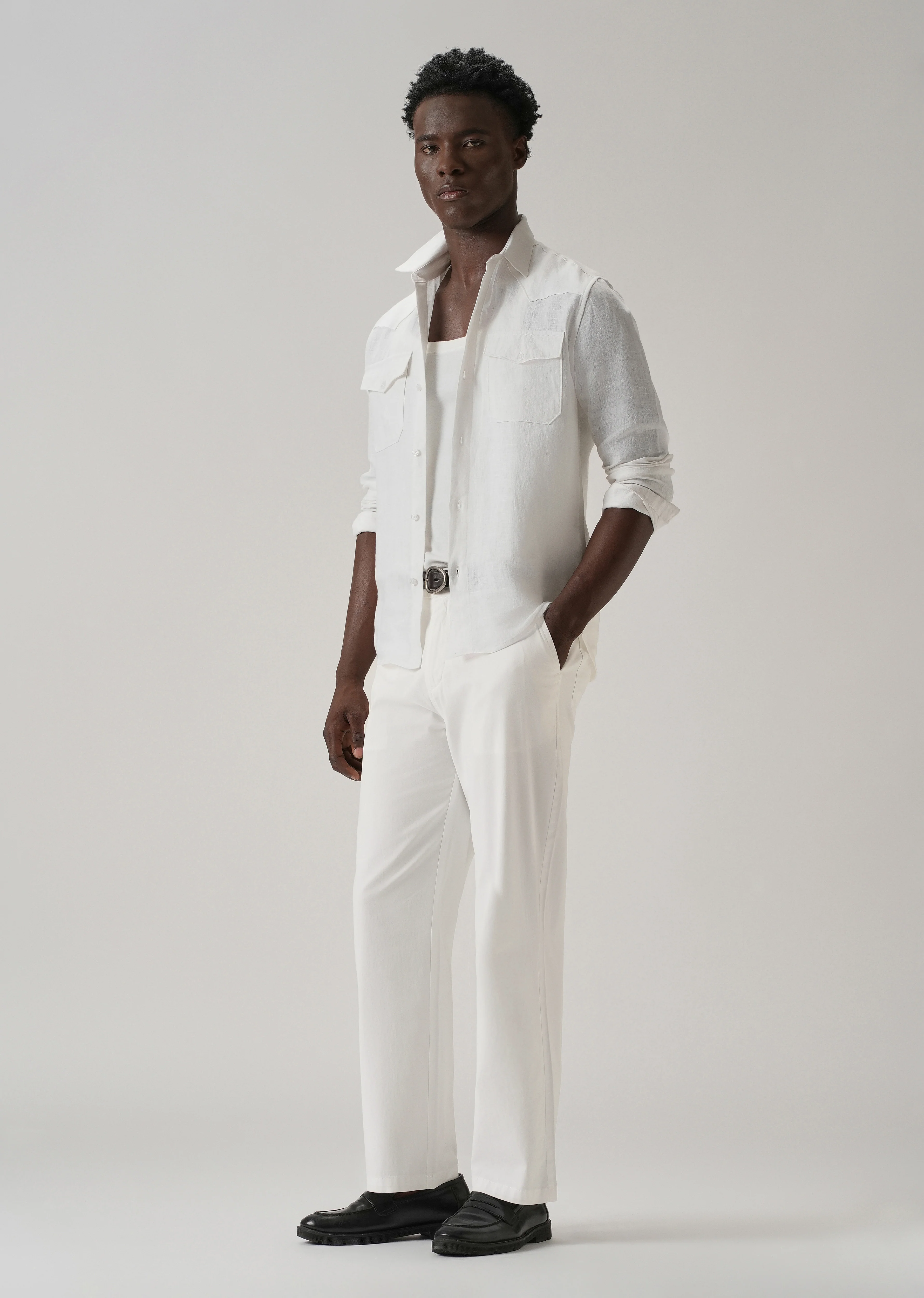 Baggy Fit White Chinos - Image 6