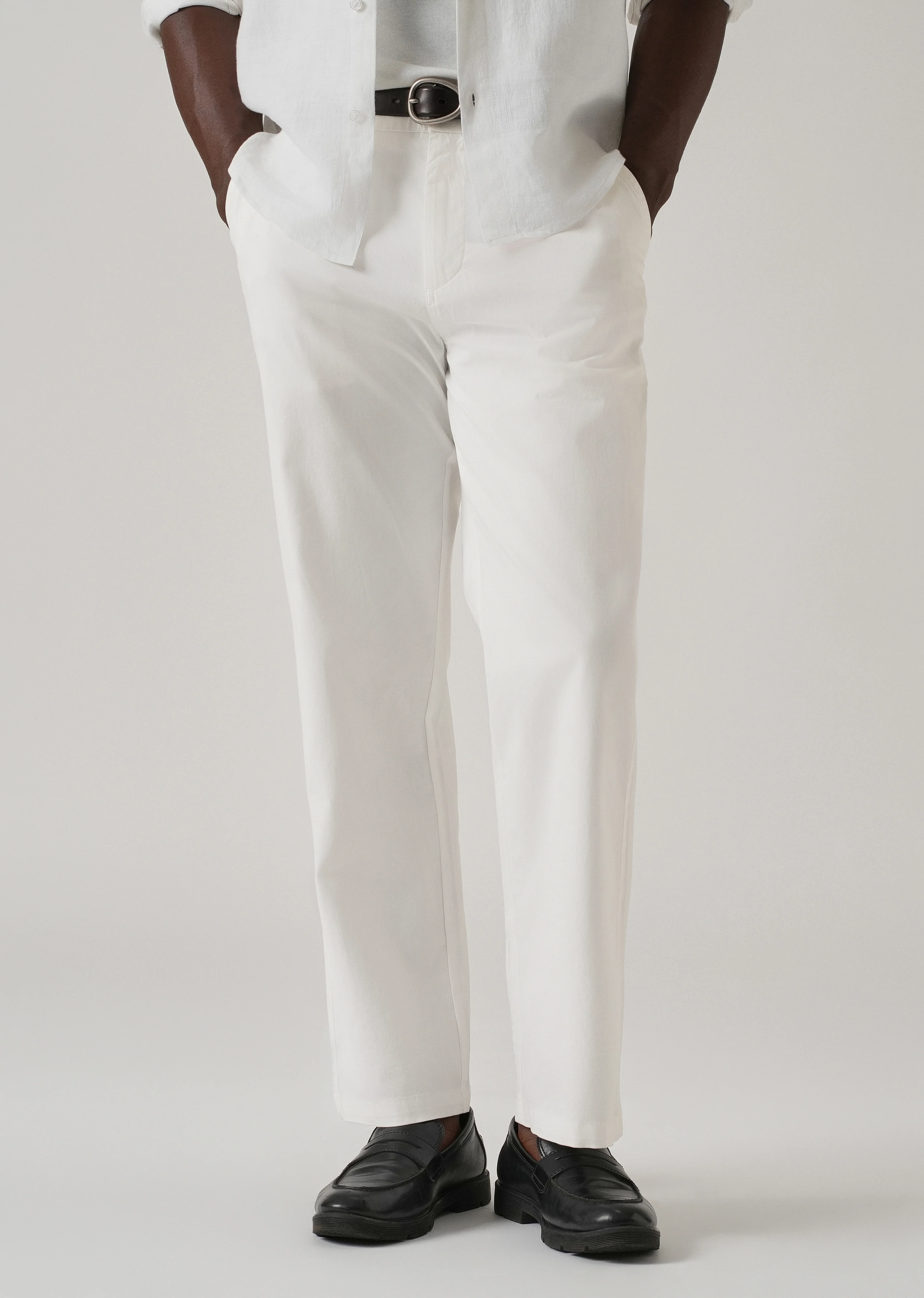 Baggy Fit White Chinos - Image 7