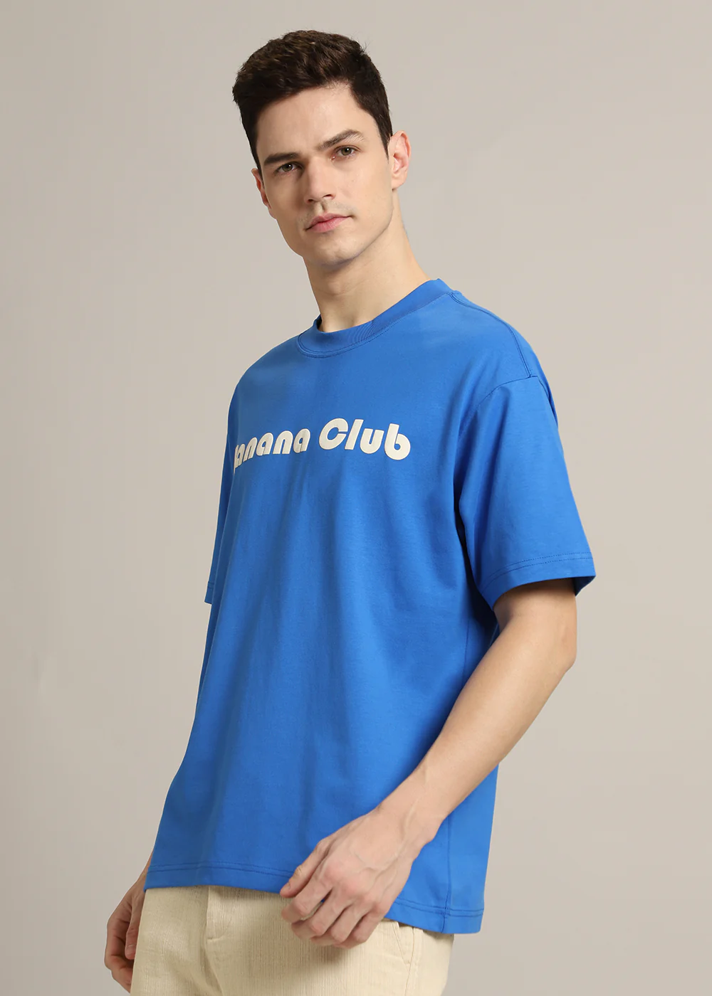 Banana Club Plain Embossed Oversized Fit T-shirt - Image 4