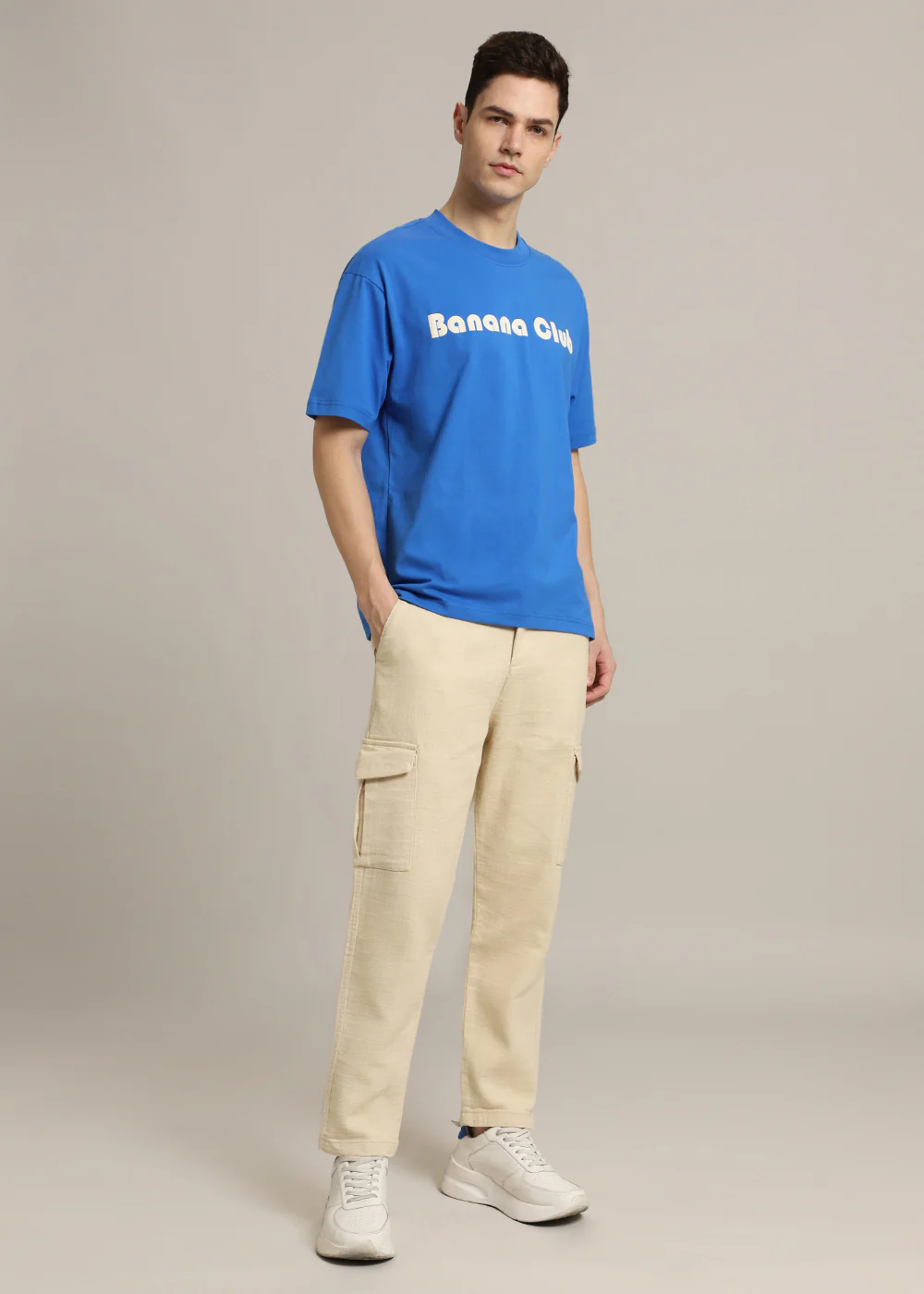 Banana Club Plain Embossed Oversized Fit T-shirt - Image 6