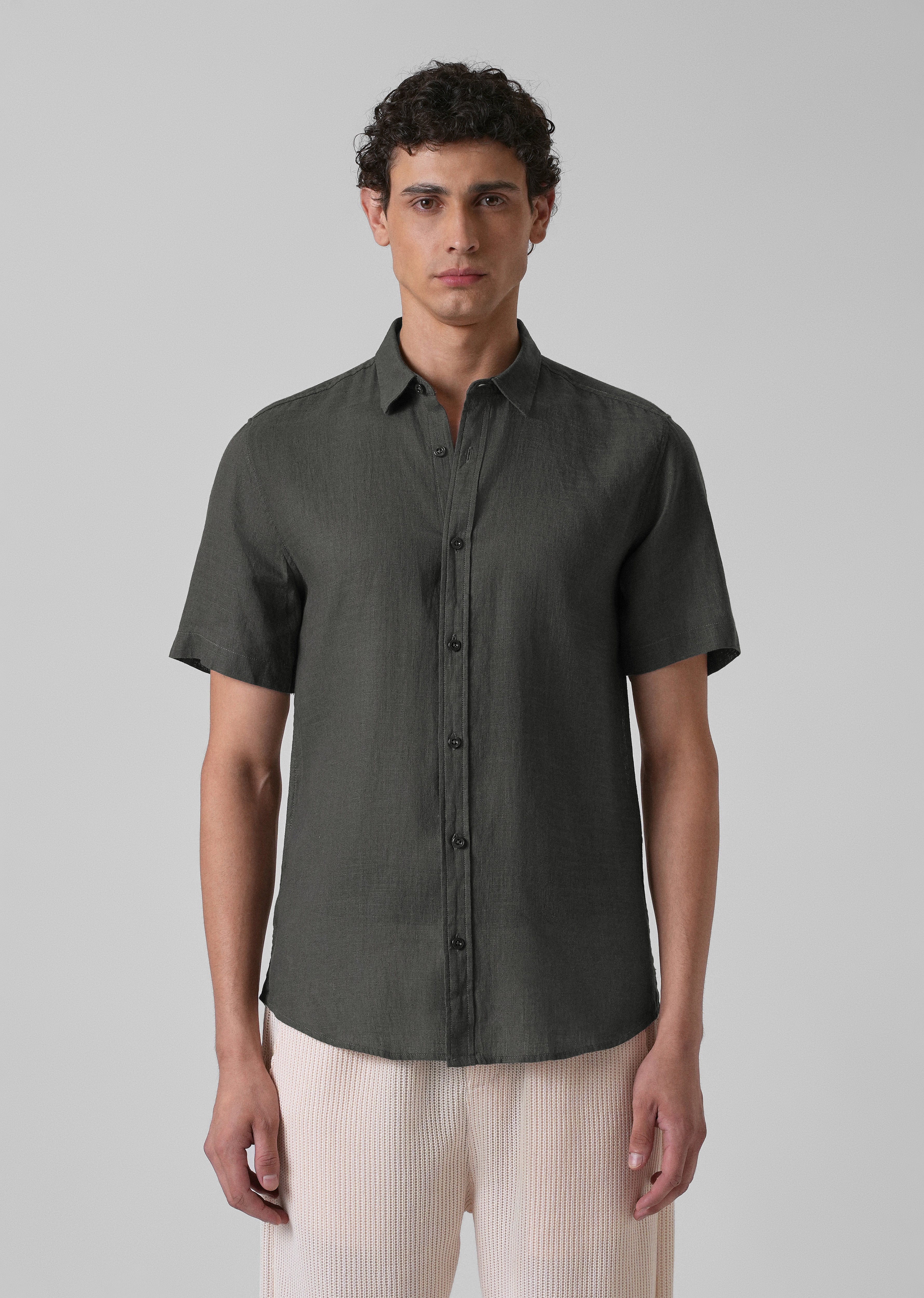 Batiste Gray Linen shirt - Image 3