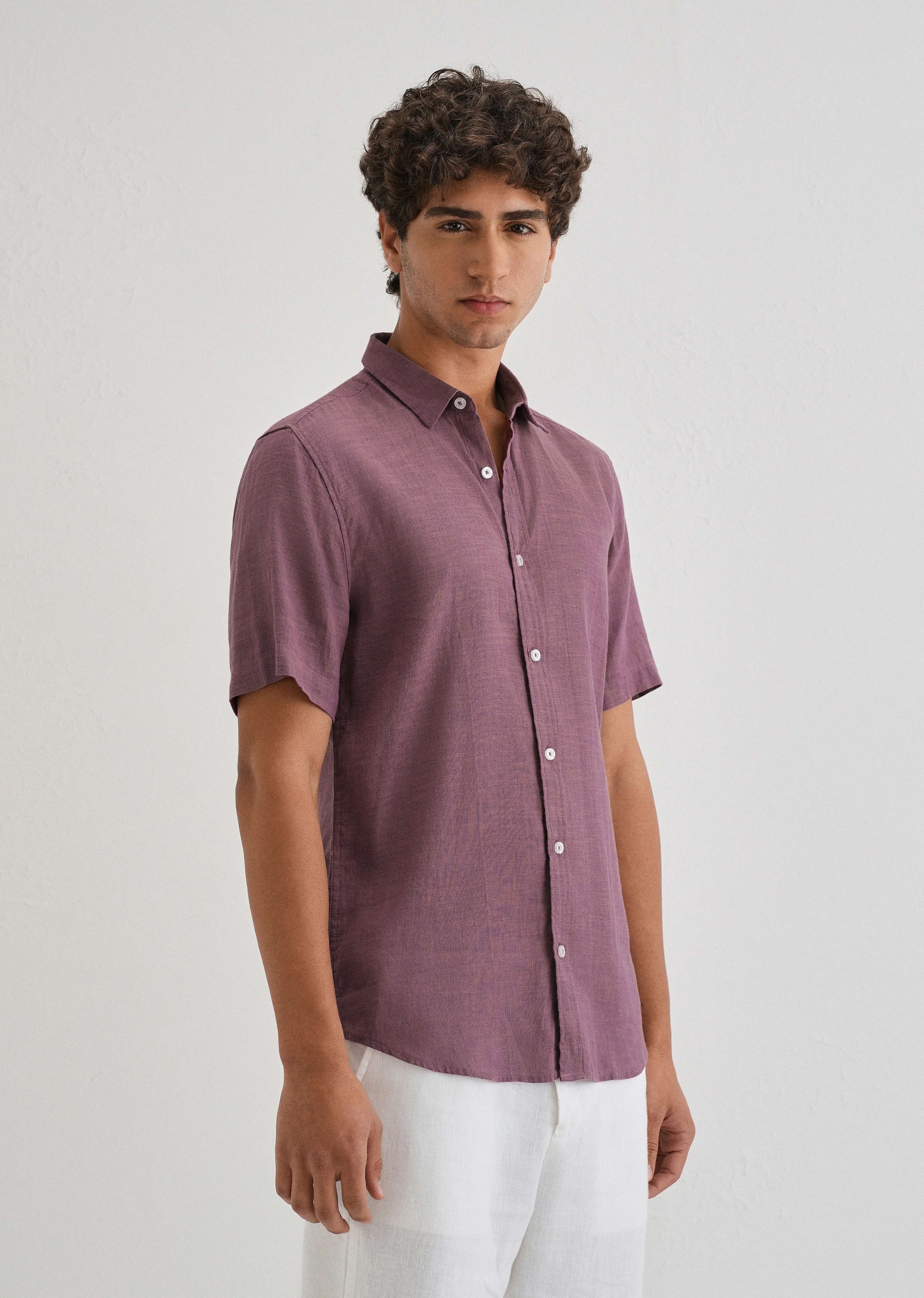 Batiste Violet Linen shirt - Image 4