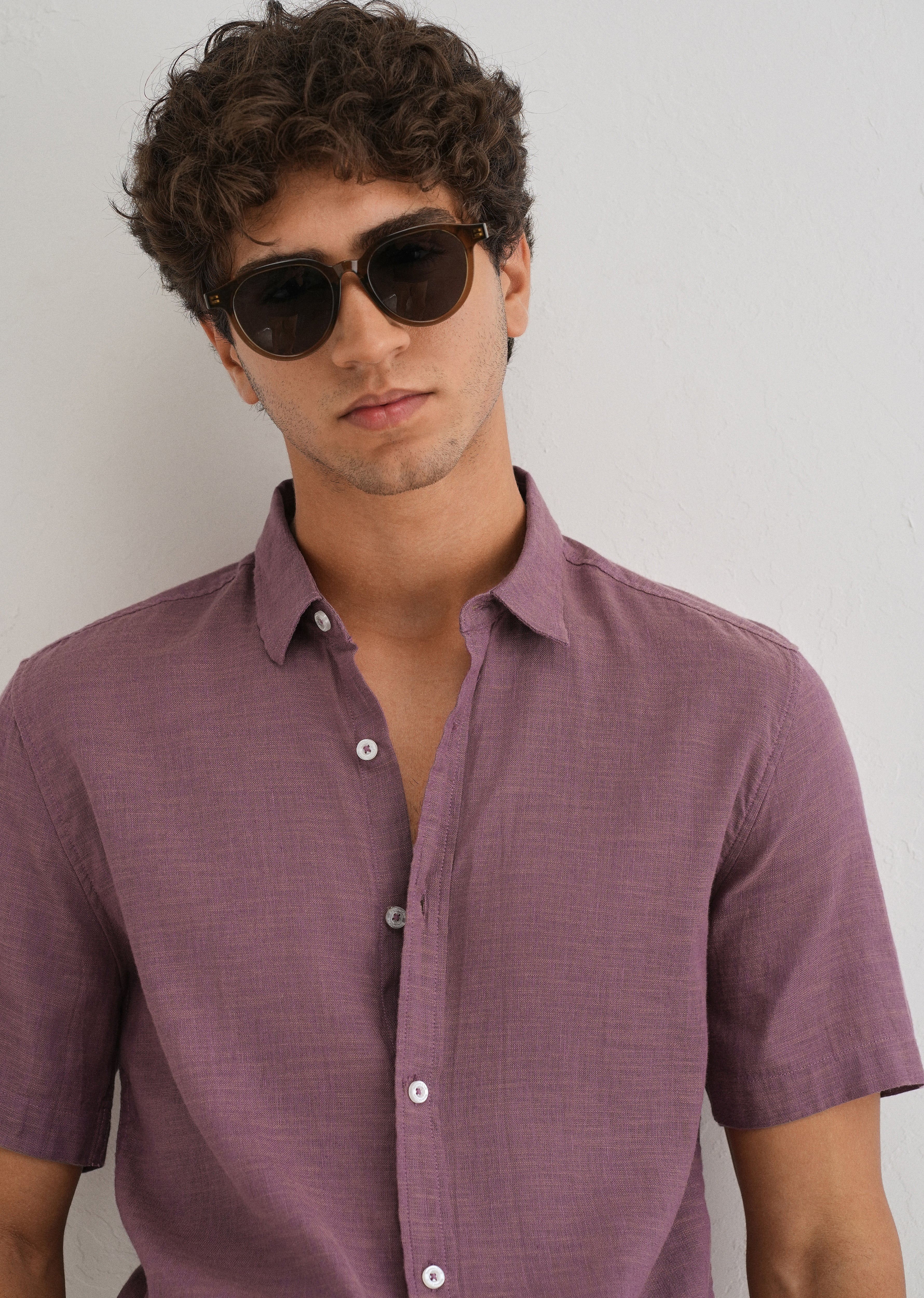 Batiste Violet Linen shirt - Image 5