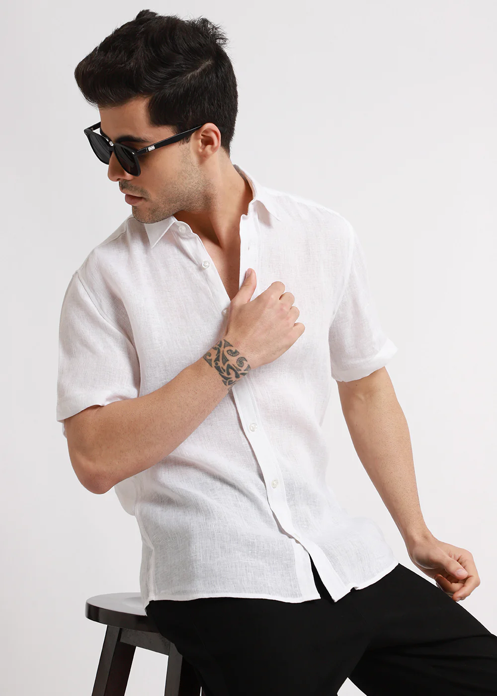 Batiste White Linen shirt - Image 8