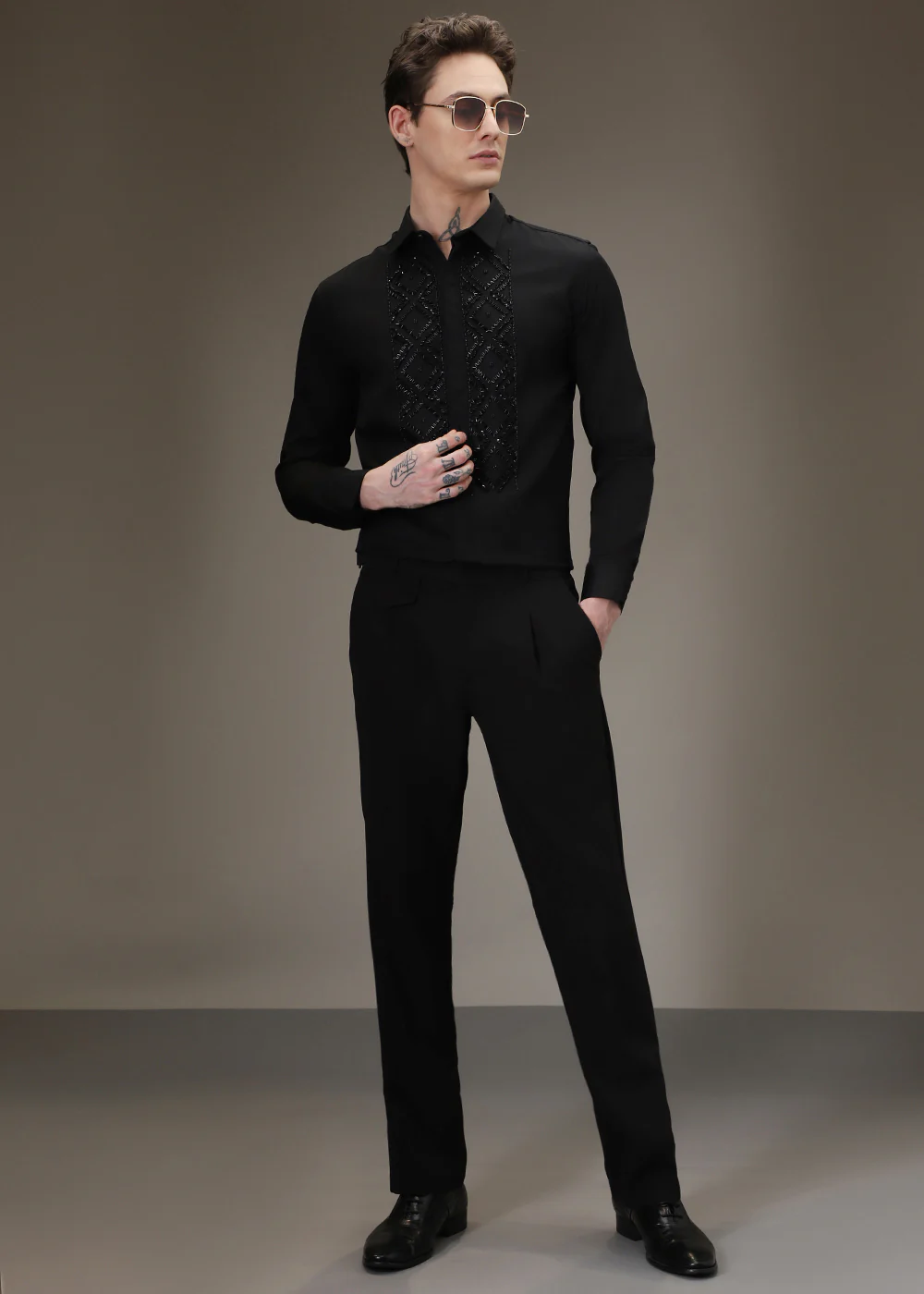 Beadazzleclub Black Designer Shirt - Image 5