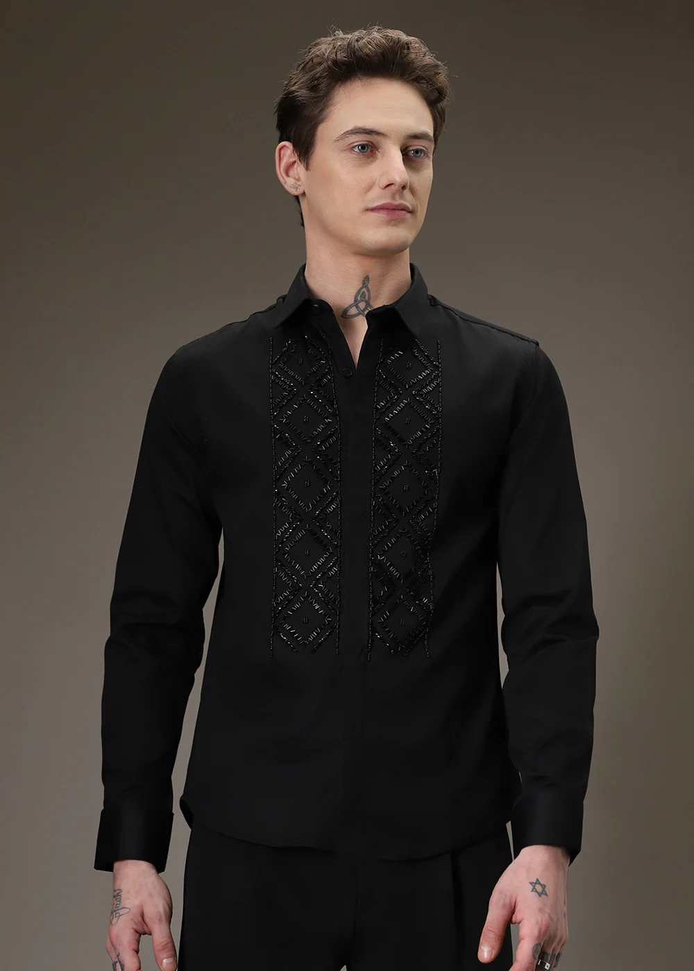 Beadazzleclub Black Designer Shirt - Image 6