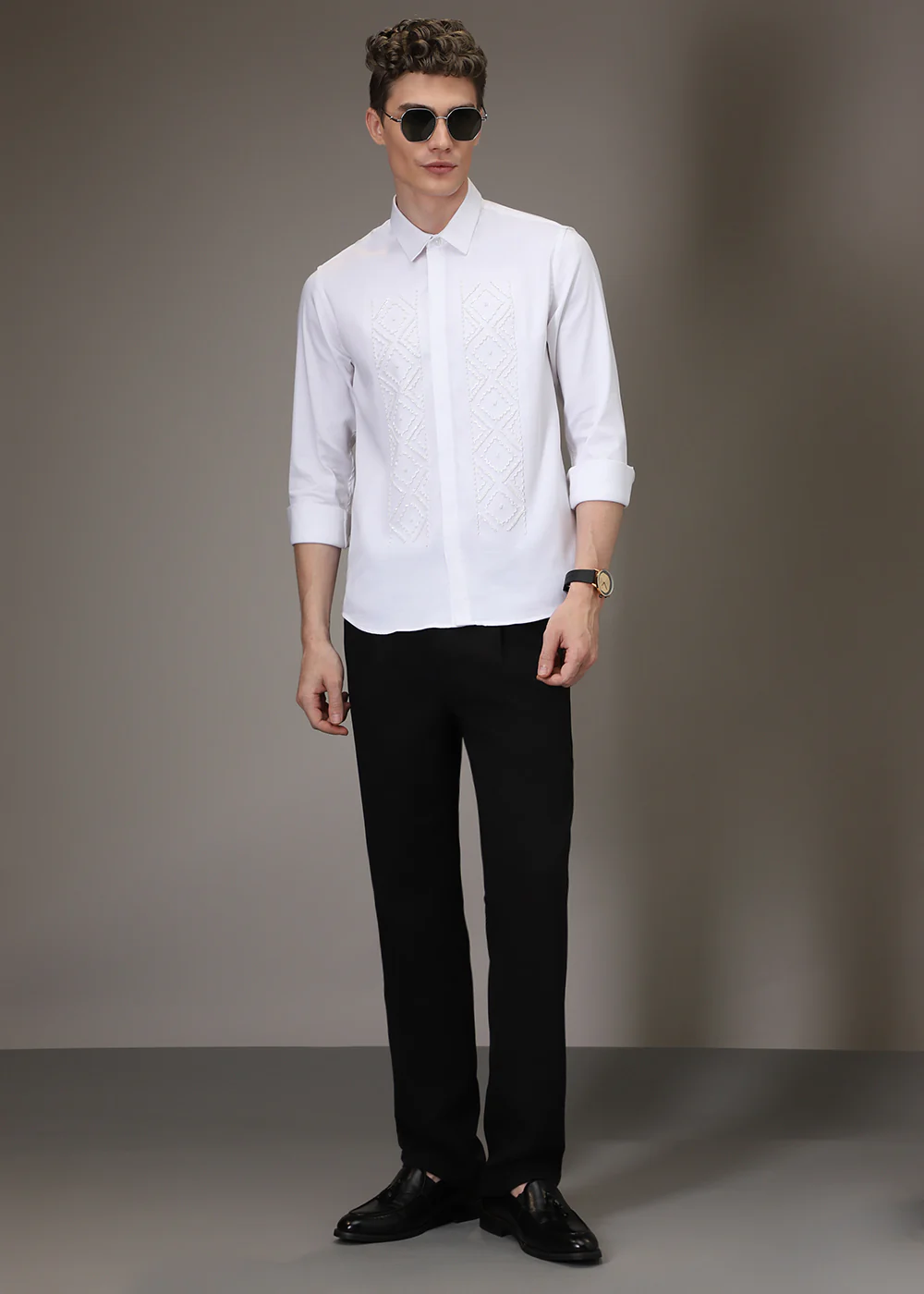 Beadazzleclub White Designer Shirt - Image 7