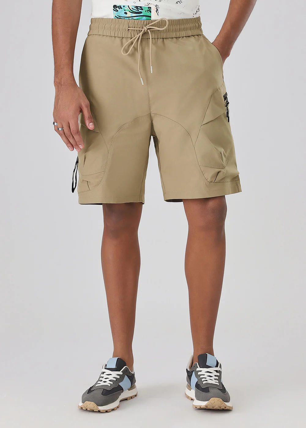 Beige Cargo Shorts - Image 4