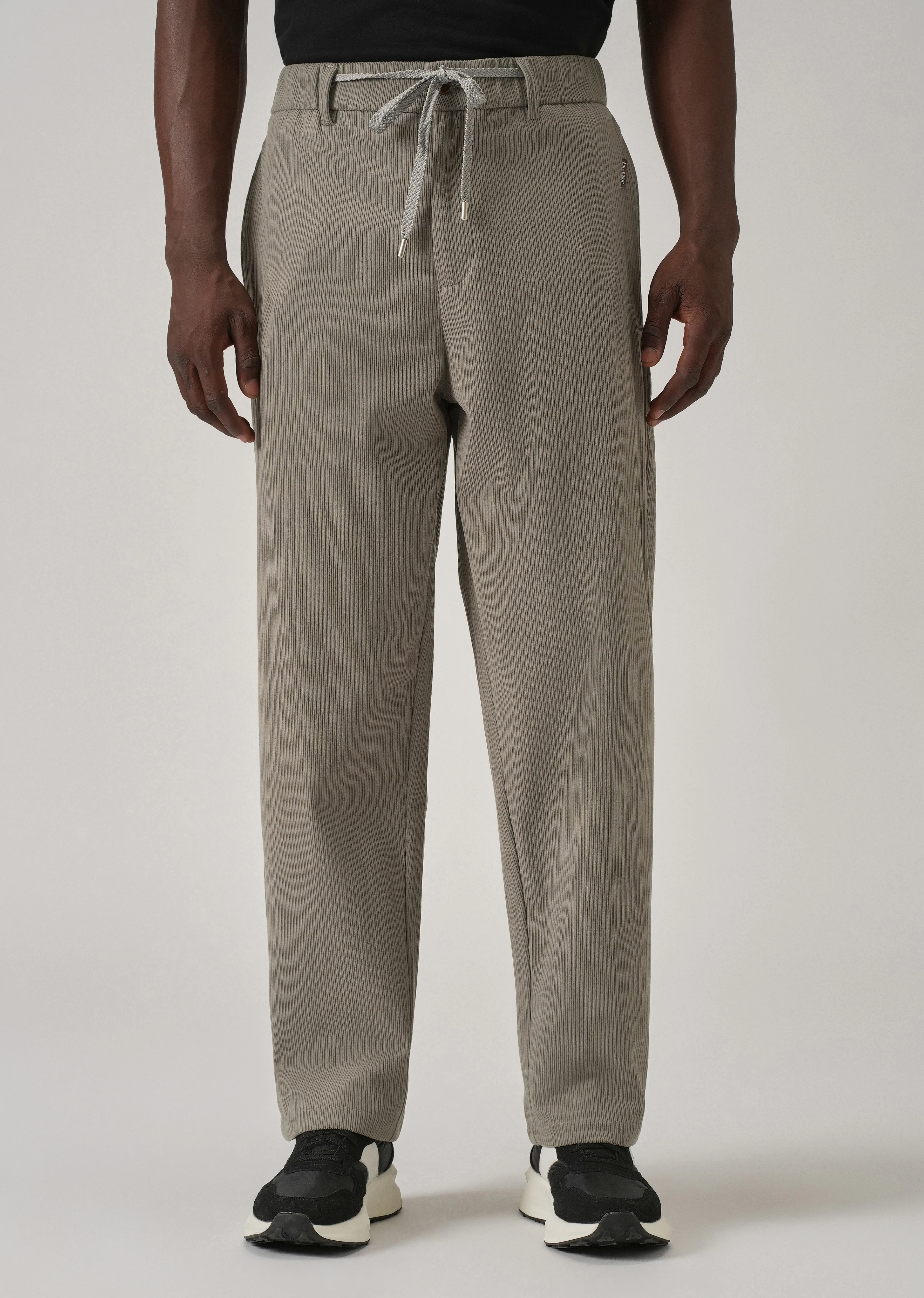 Beige Corduroy Drawstring Pant - Image 3
