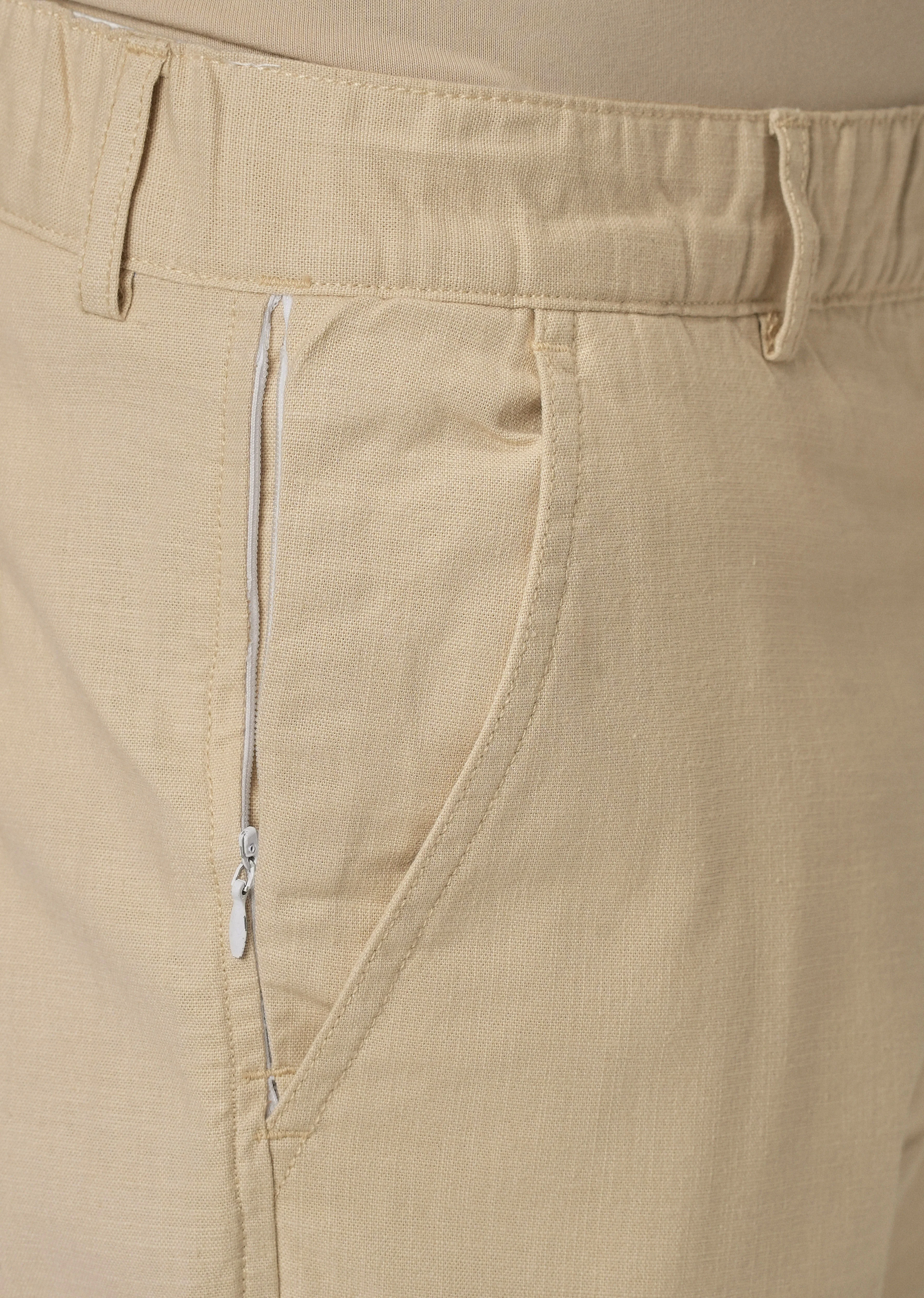 Beige Cotton Trouser - Image 5