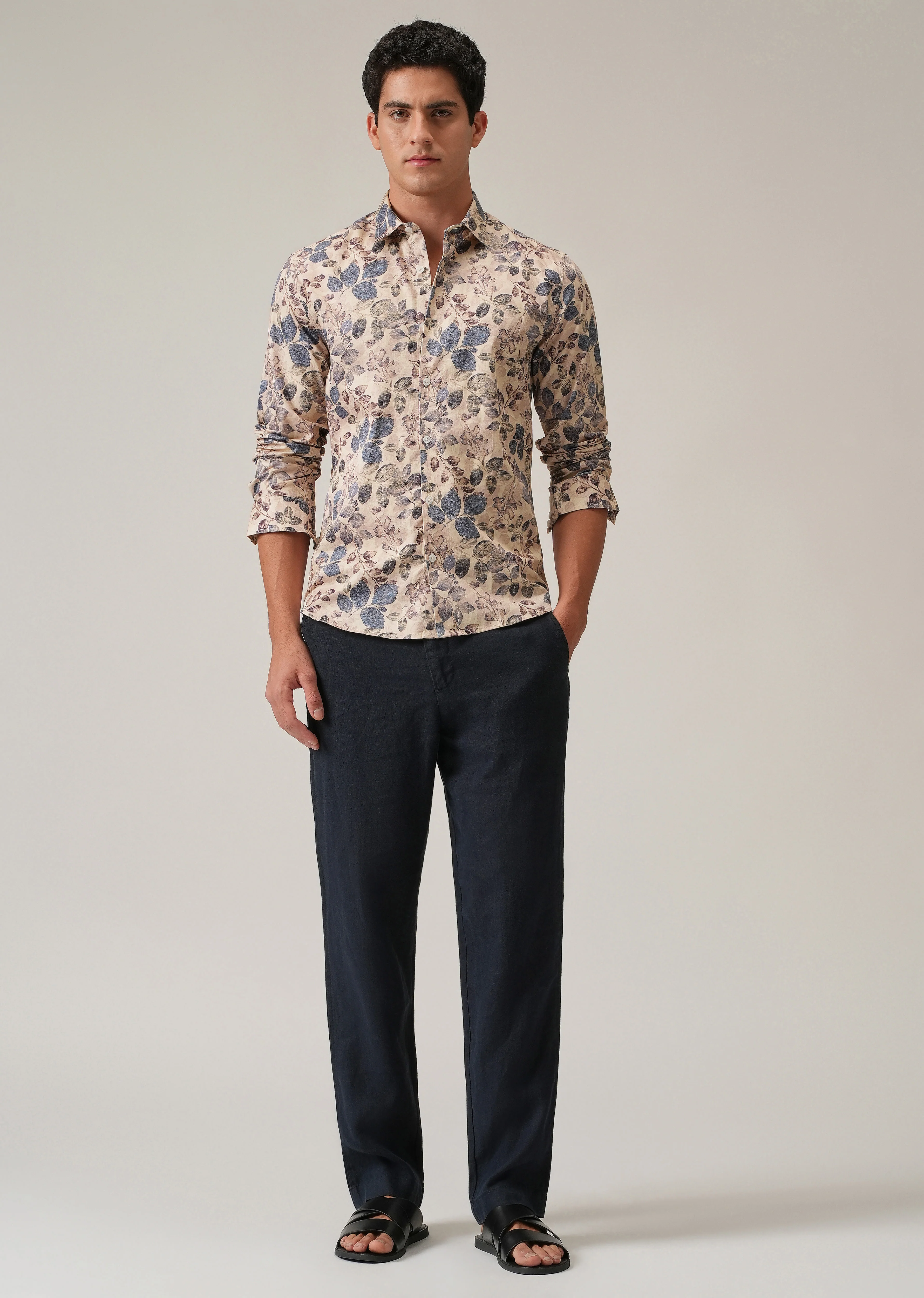 Beige Floral Print Shirt - Image 6