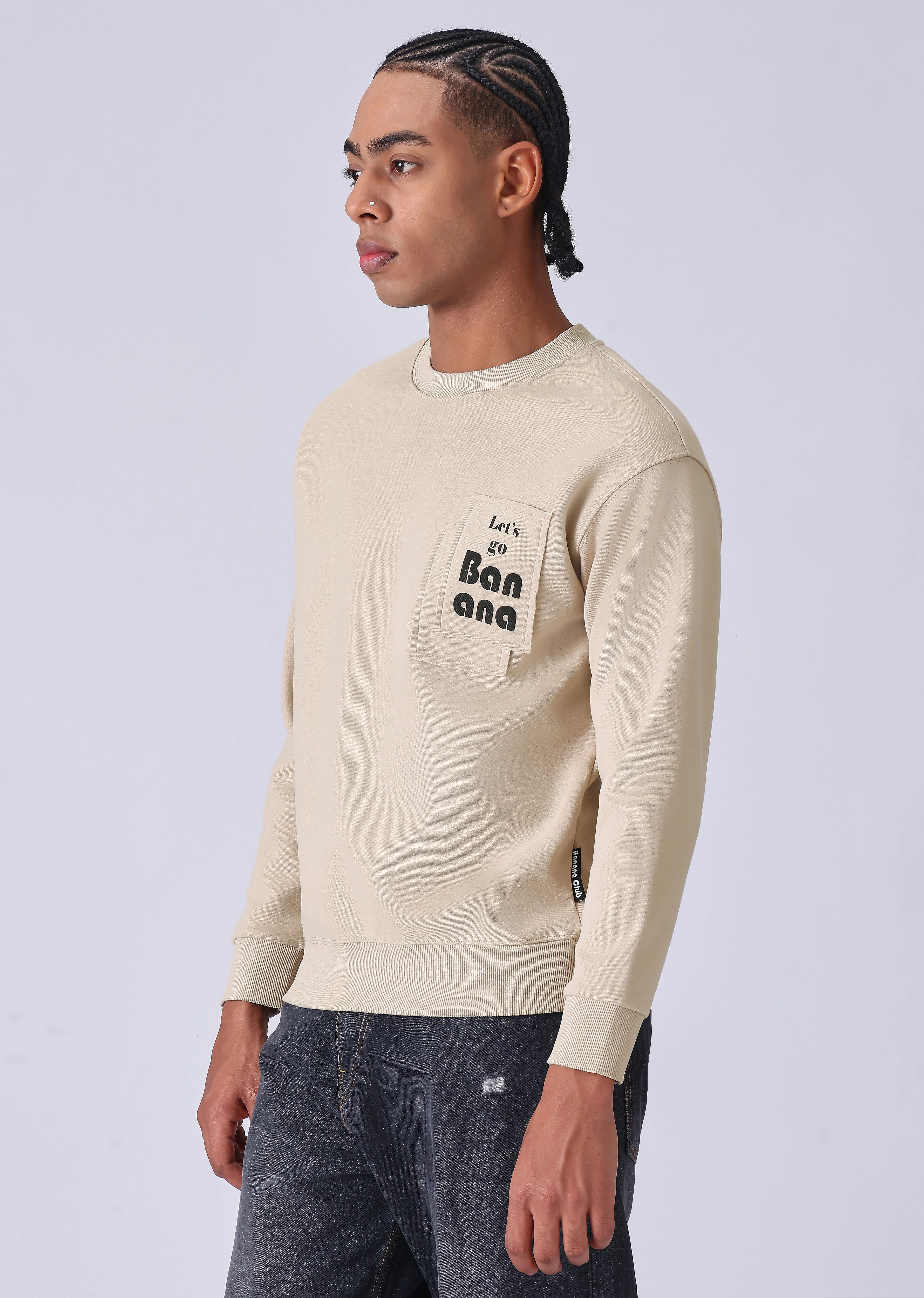 Beige Patch Sweatshirt - Image 4
