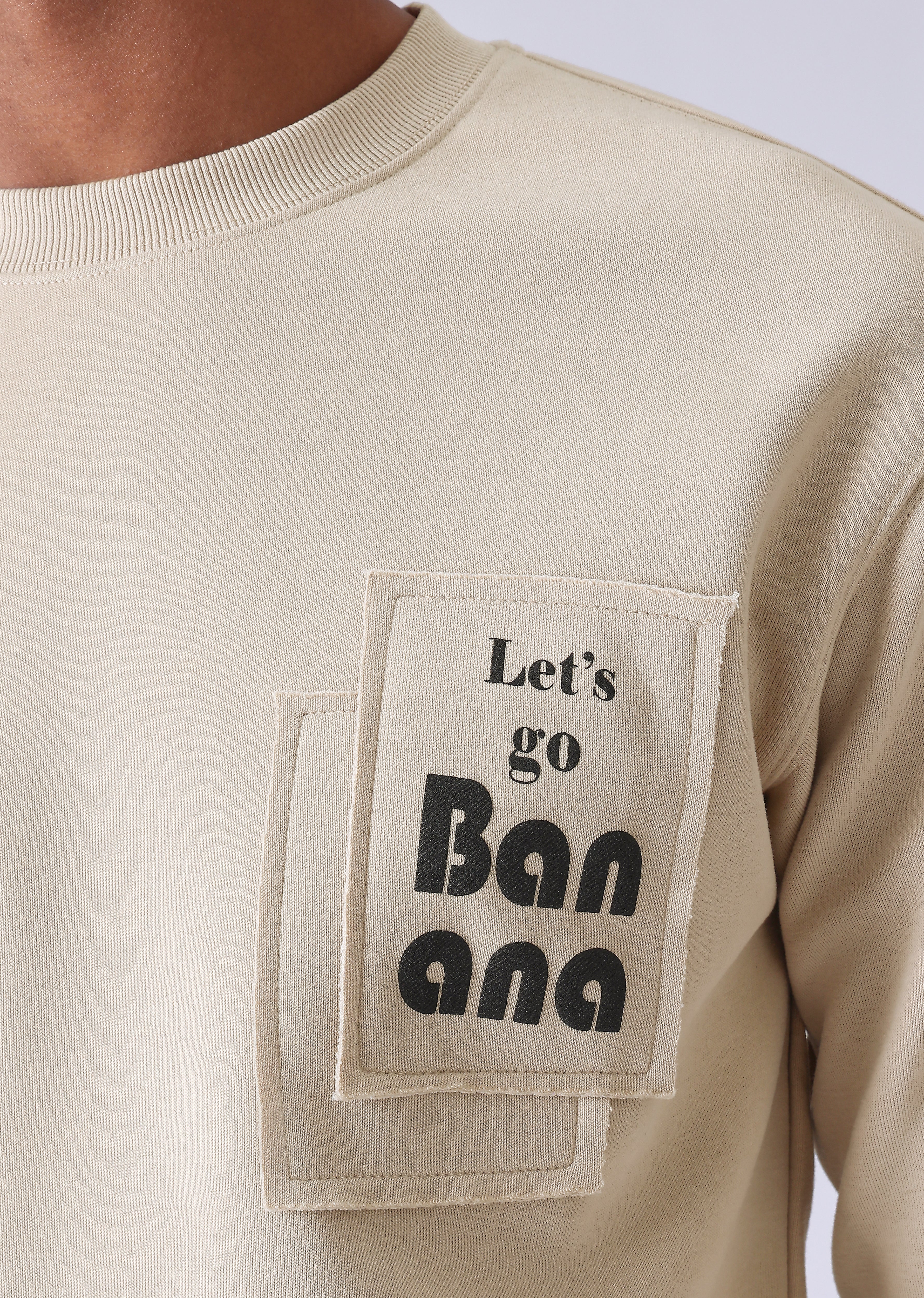 Beige Patch Sweatshirt - Image 5