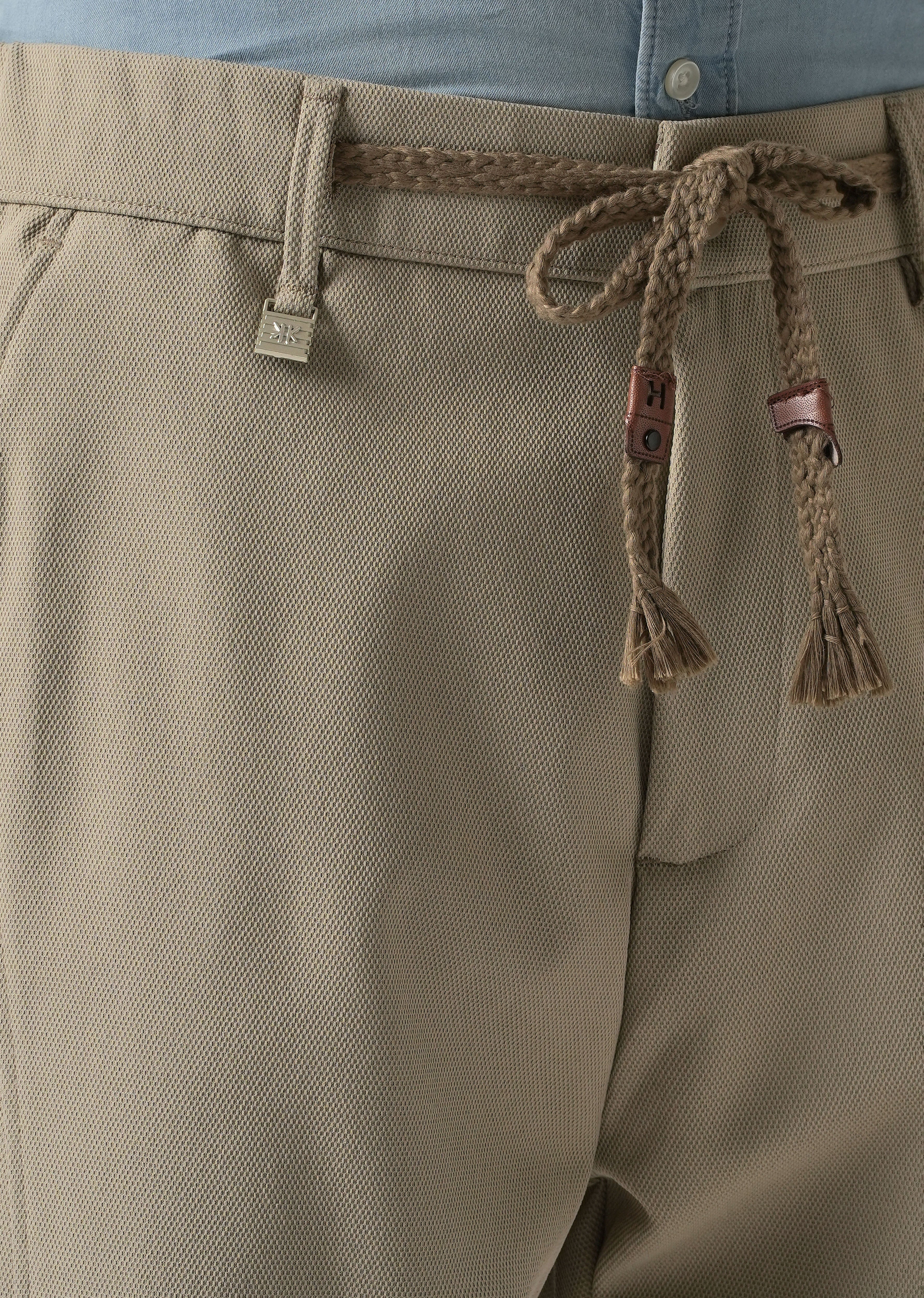 Beige Relaxed Fit Tie Waist Pant - Image 5