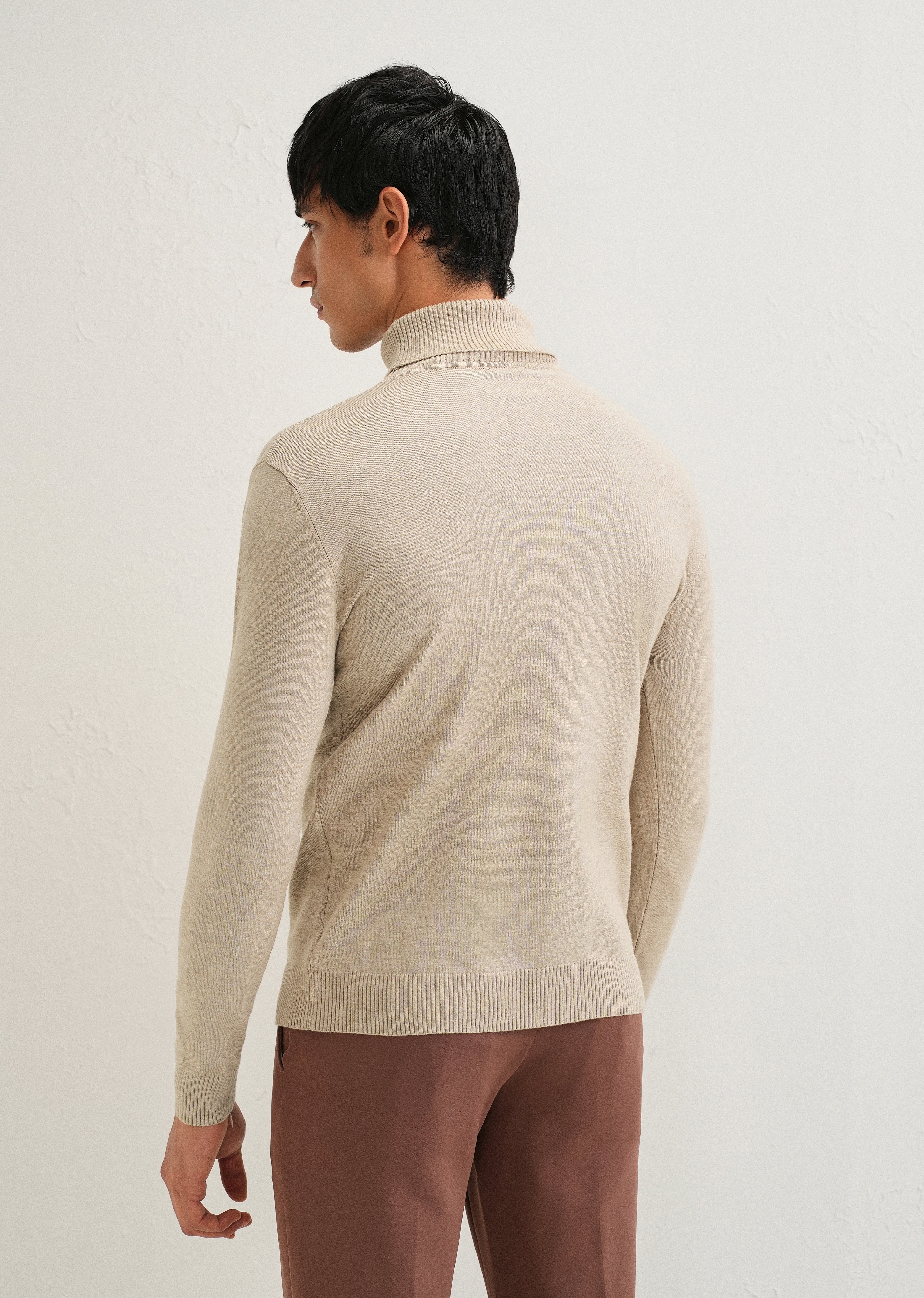Beige Turtle-Neck Sweater - Image 2