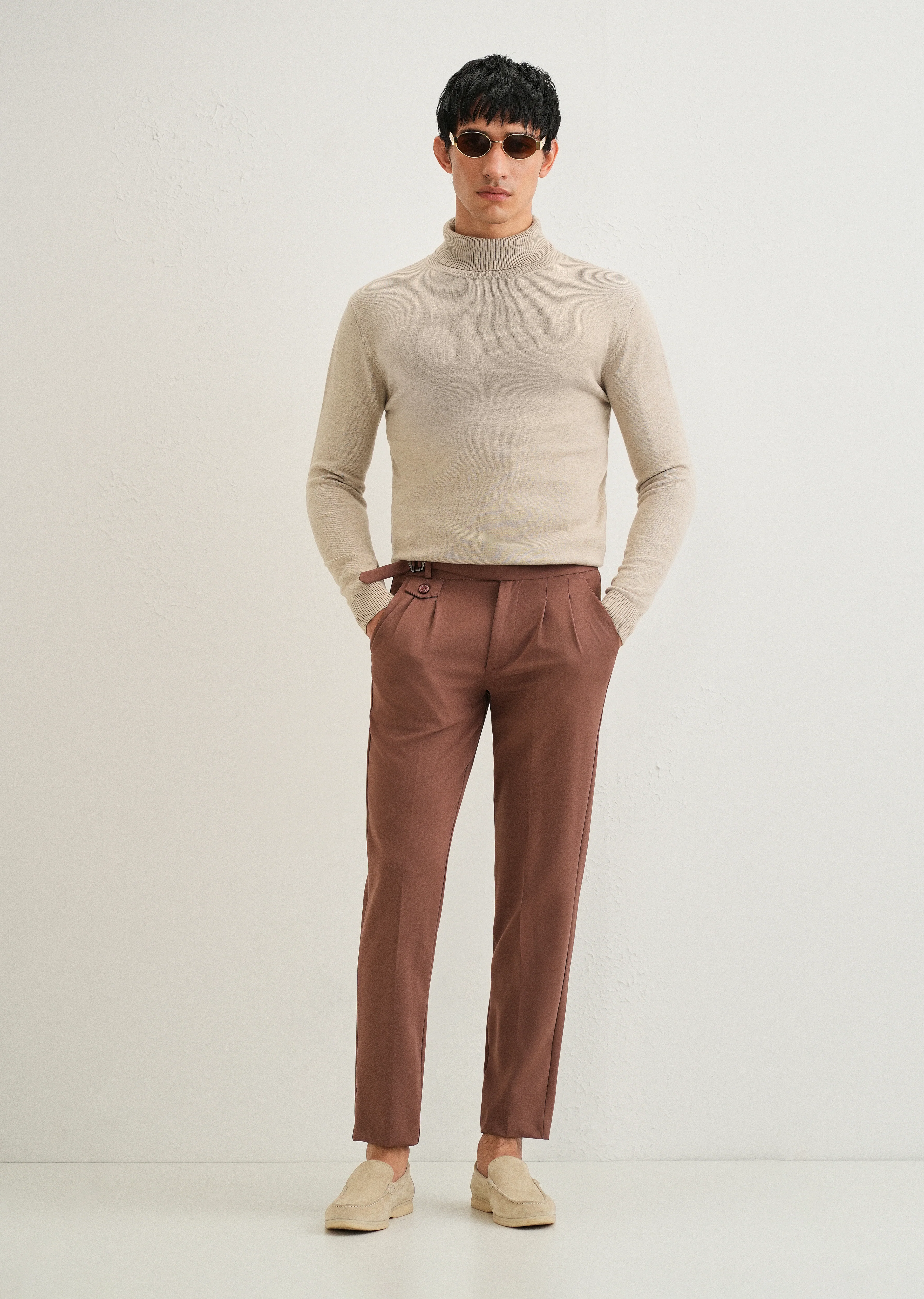 Beige Turtle-Neck Sweater - Image 6