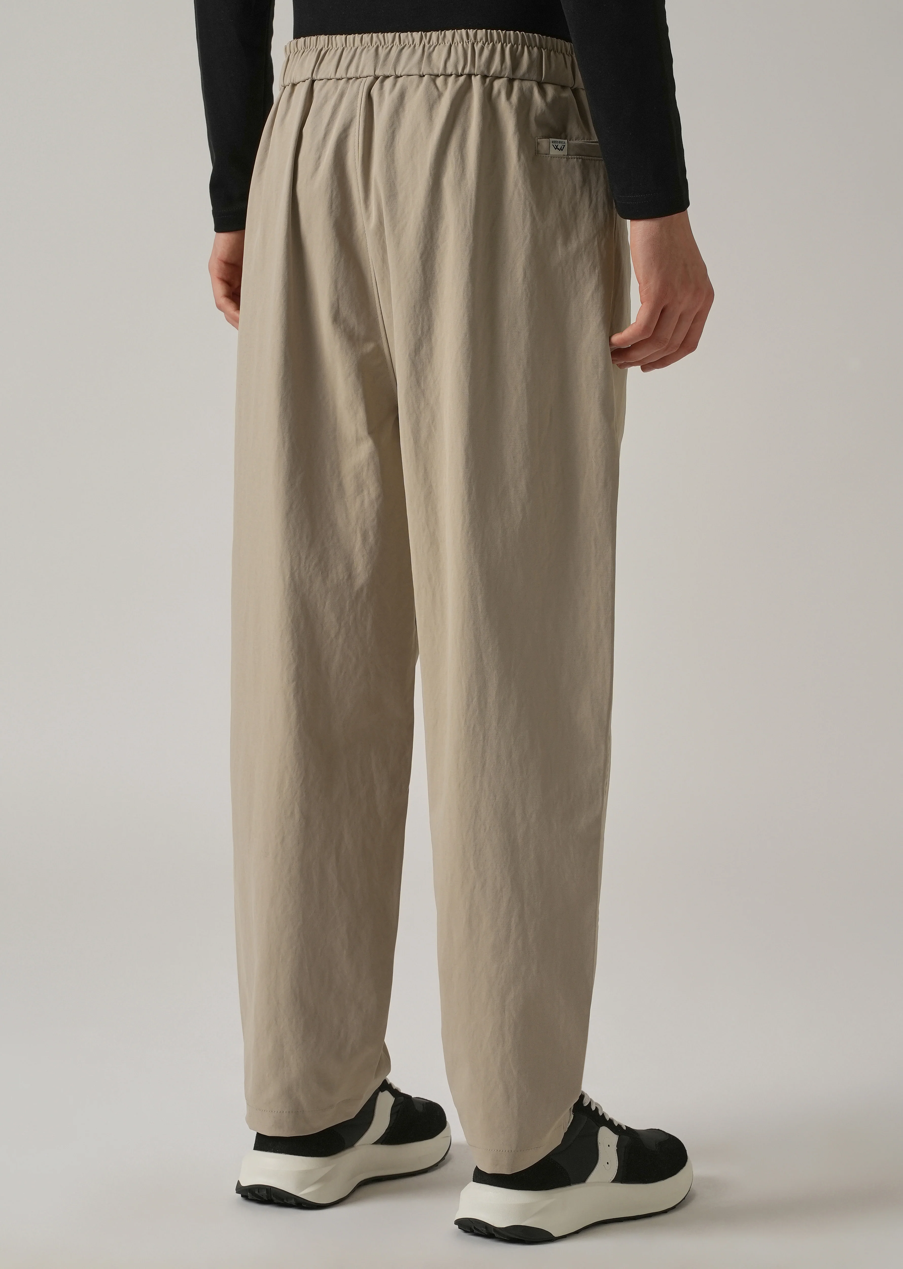Beige Twill Relaxed Fit Pant - Image 2