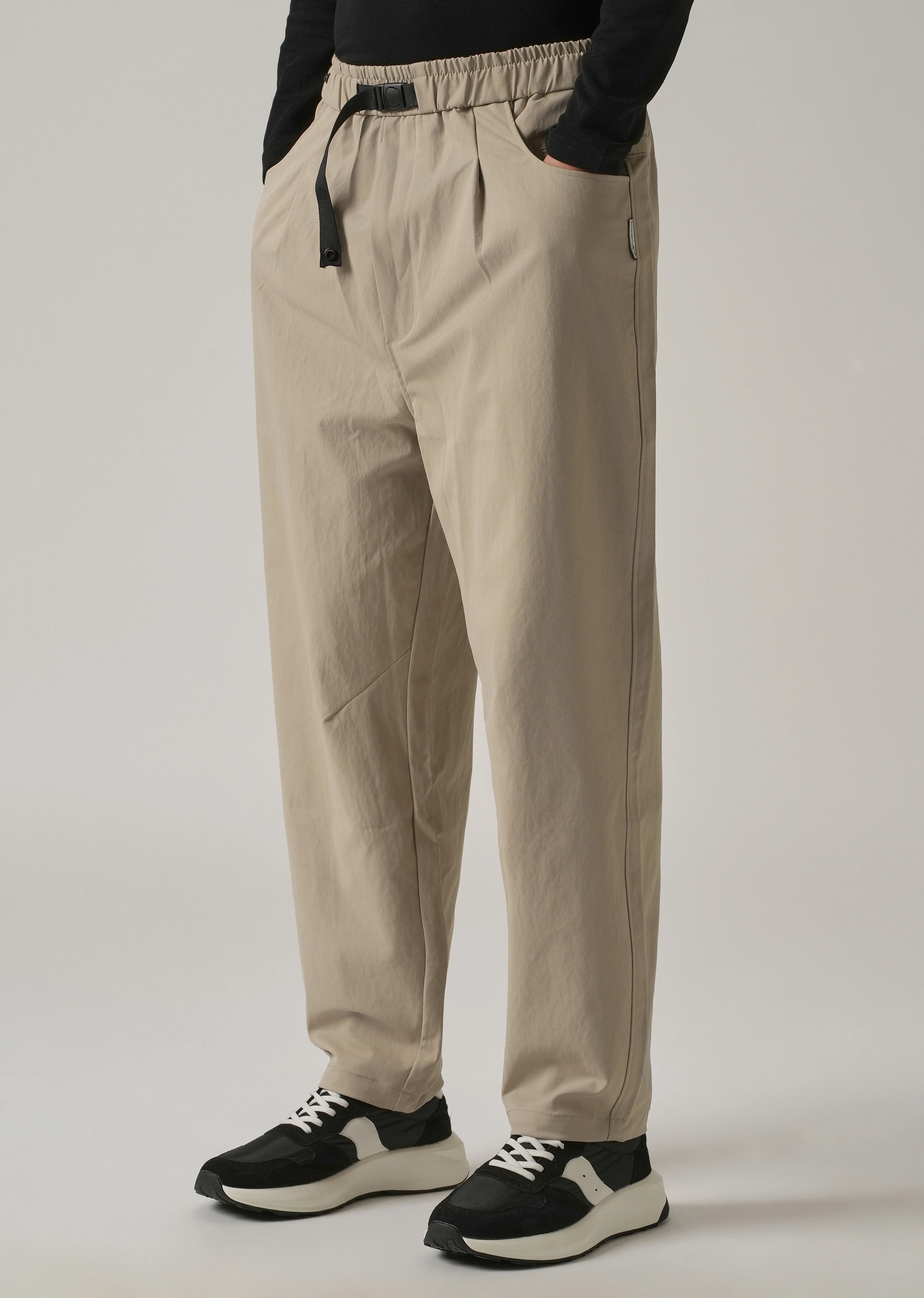 Beige Twill Relaxed Fit Pant - Image 4
