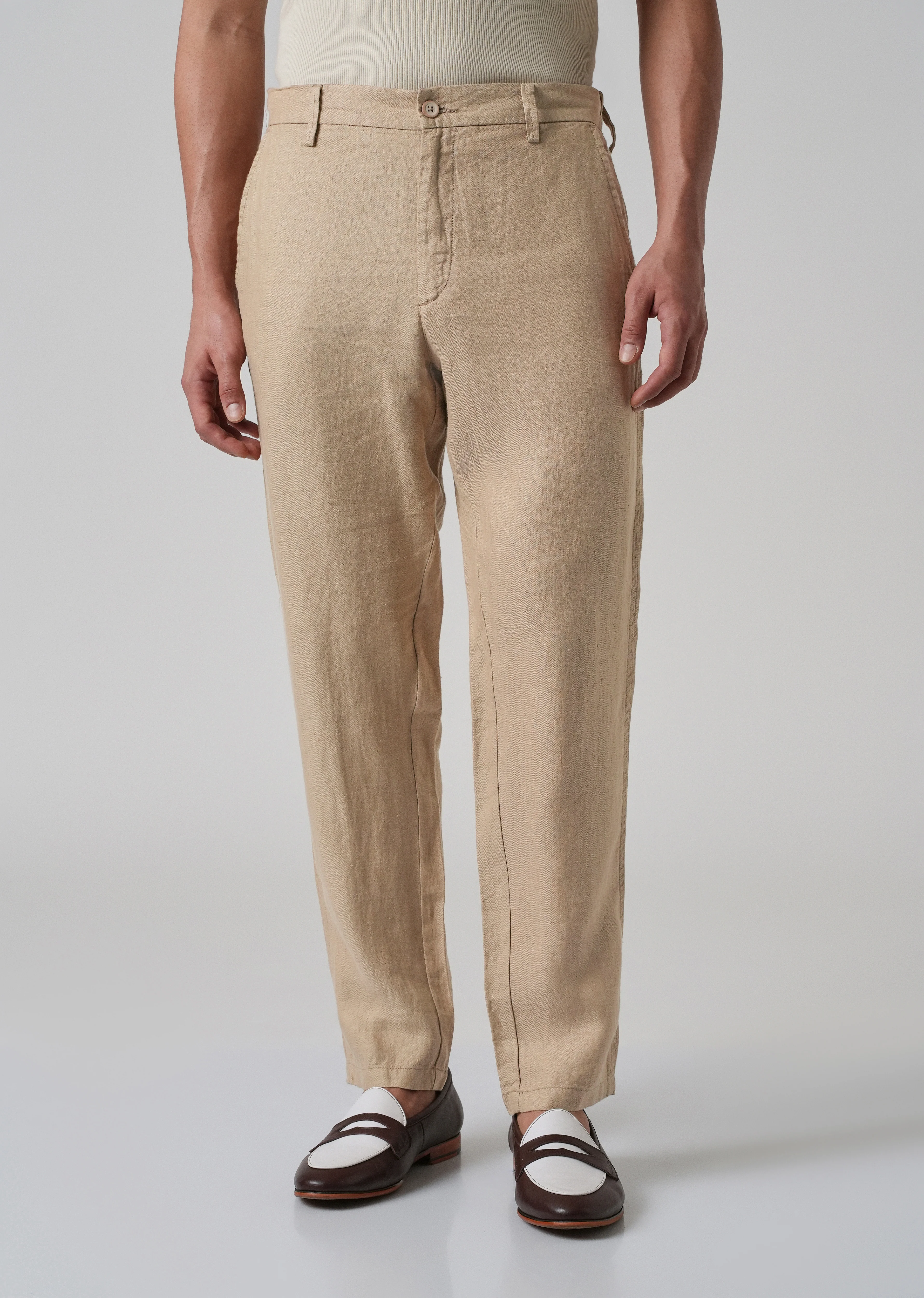 Bisque Cream Linen Pant - Image 3