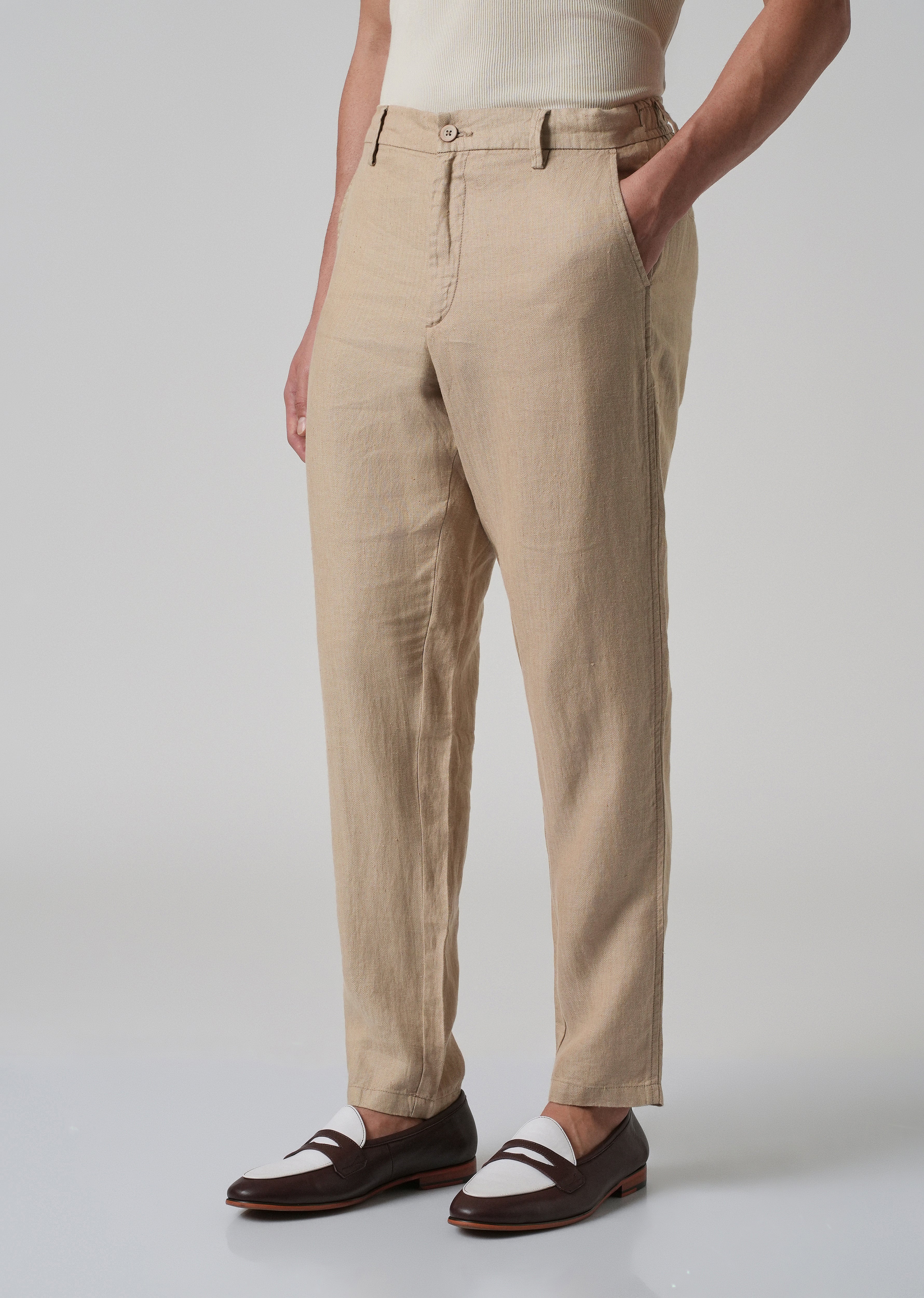 Bisque Cream Linen Pant - Image 4