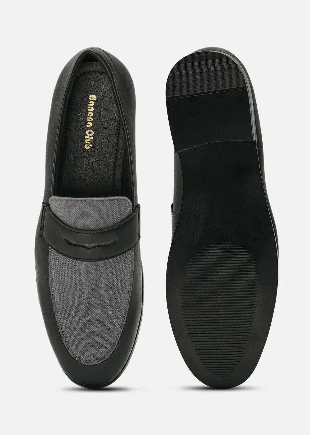 Black & Grey Dual-Tone Loafers - Image 5