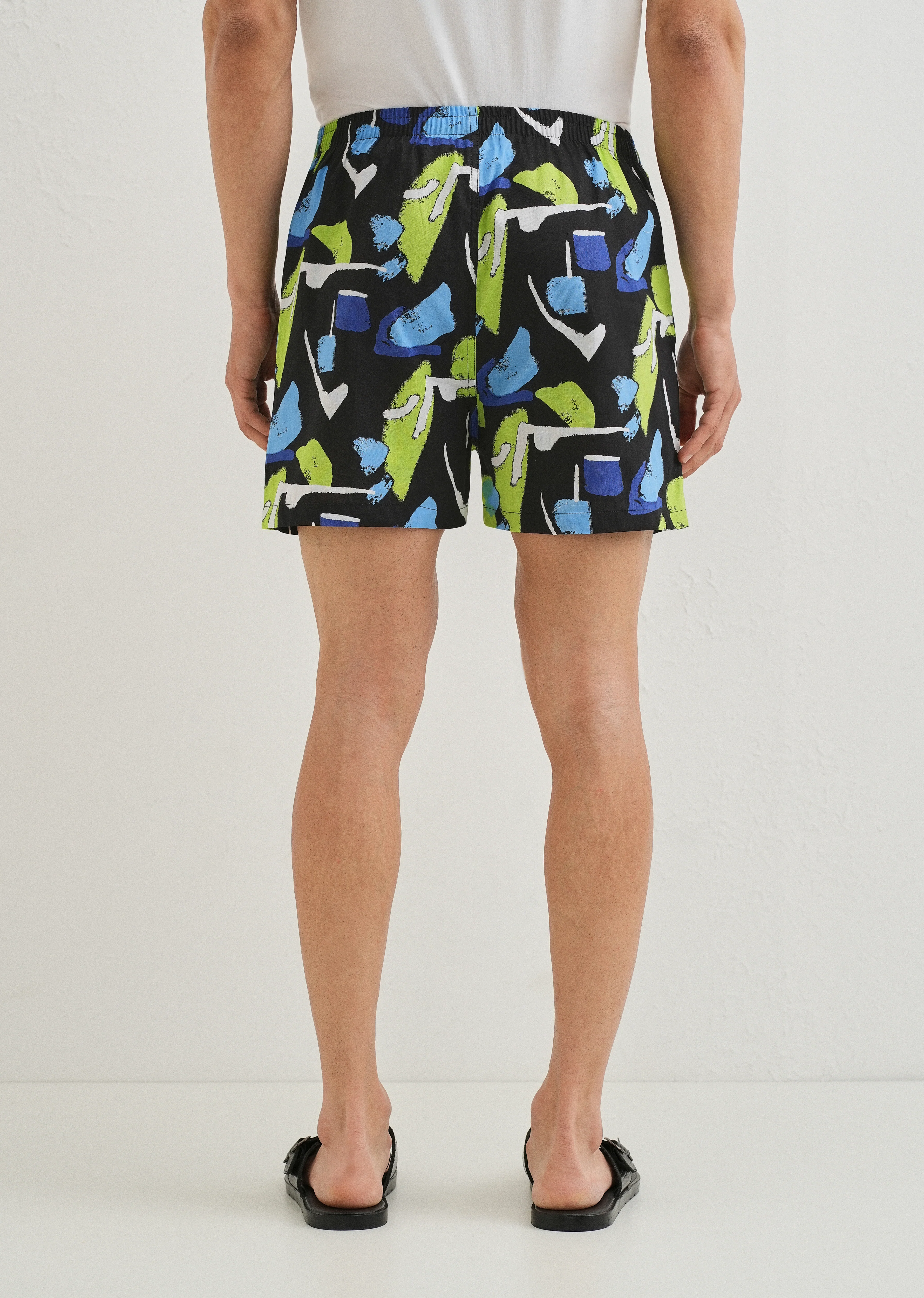 Black Abstract Colour Printed Boxer - Image 2