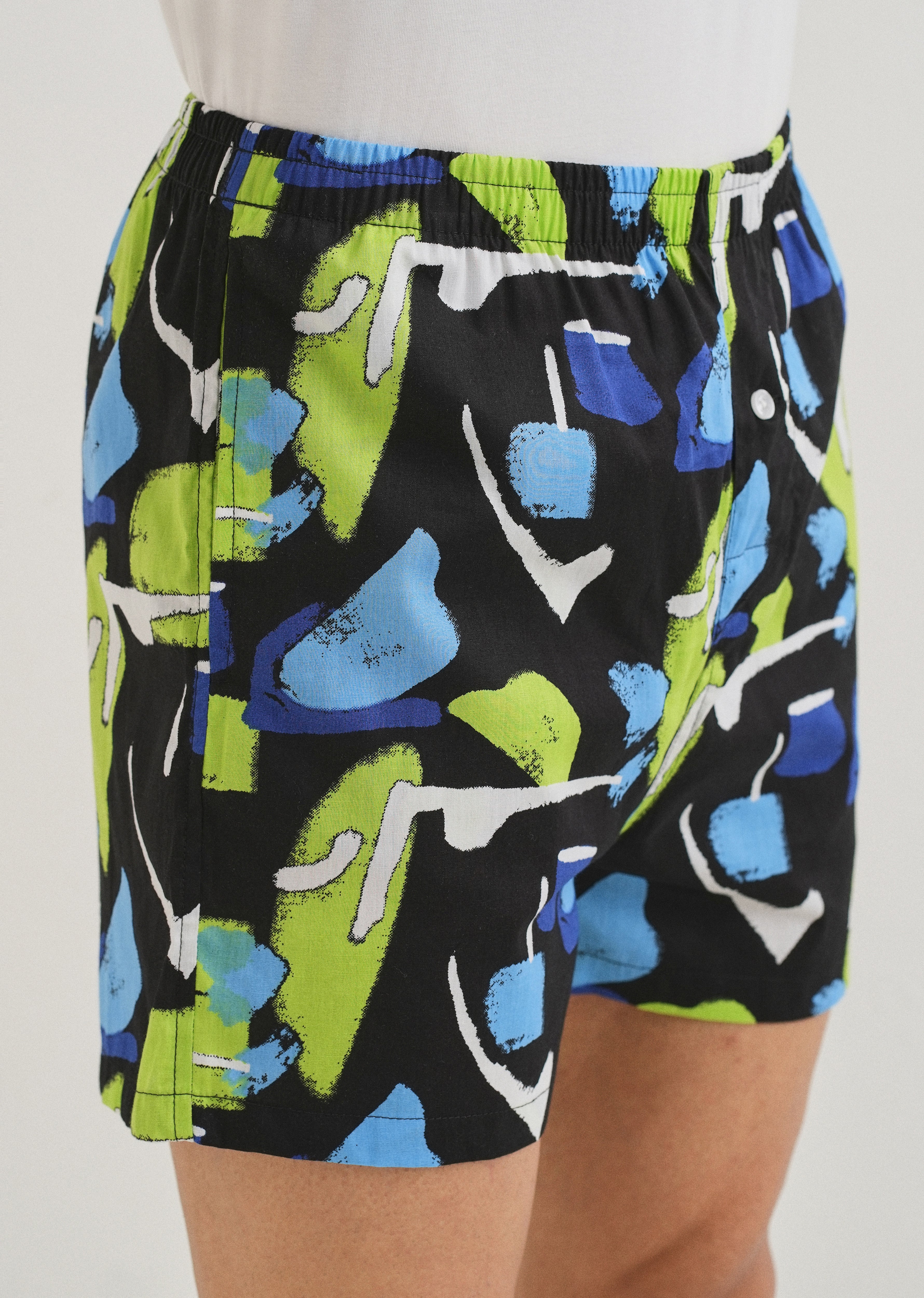 Black Abstract Colour Printed Boxer - Image 3