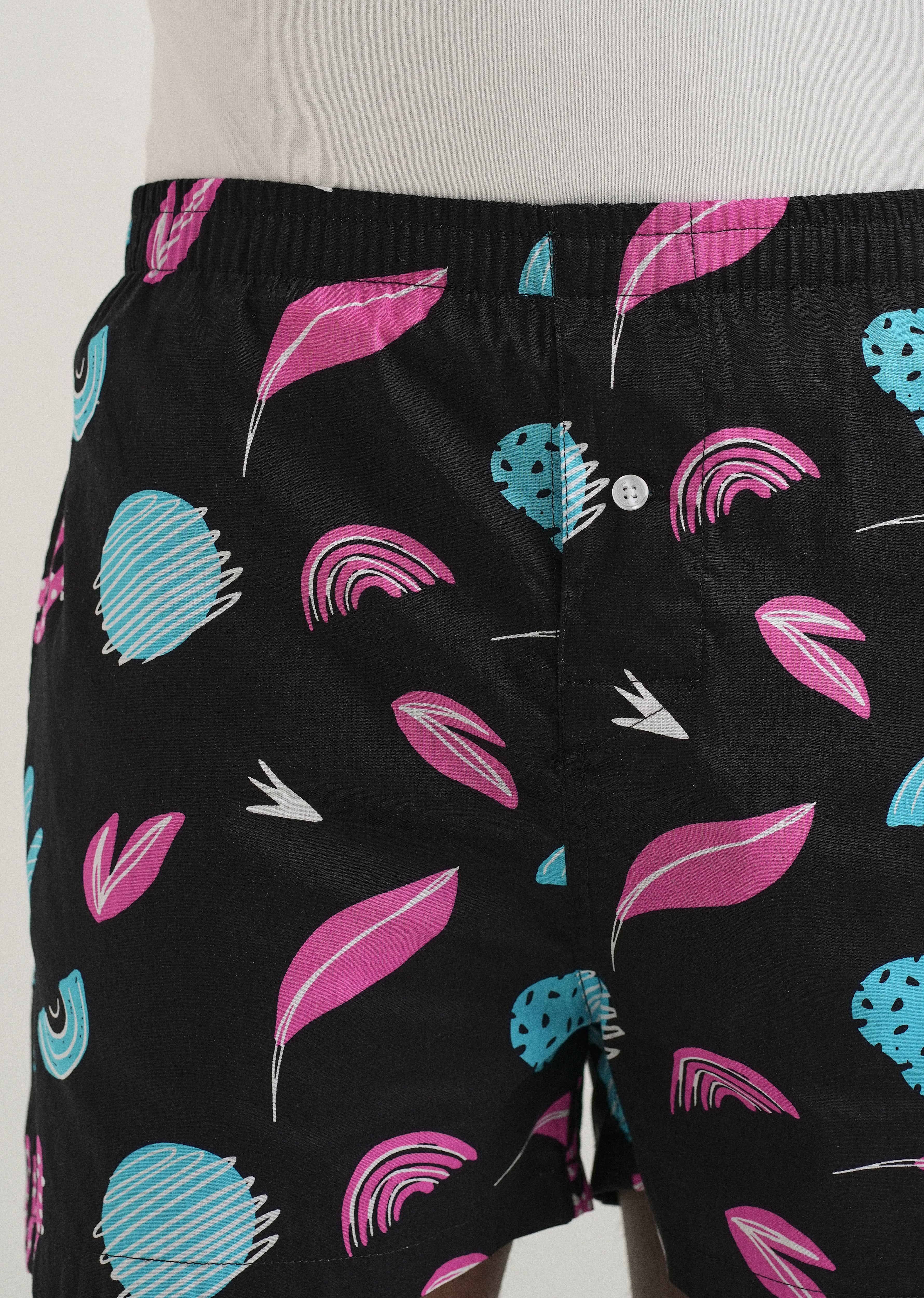 Black Abstract Printed Boxer - Image 3