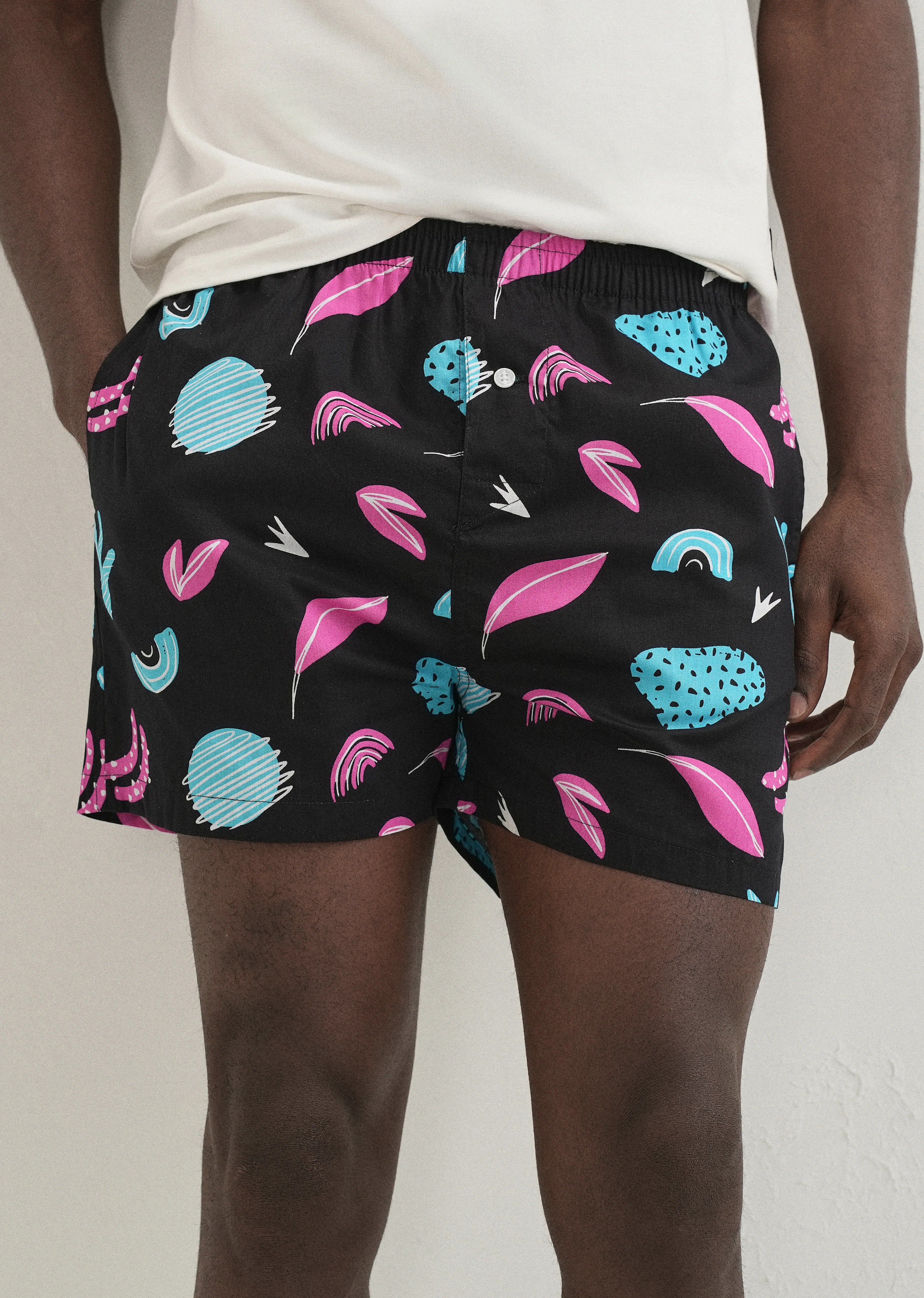 Black Abstract Printed Boxer - Image 7