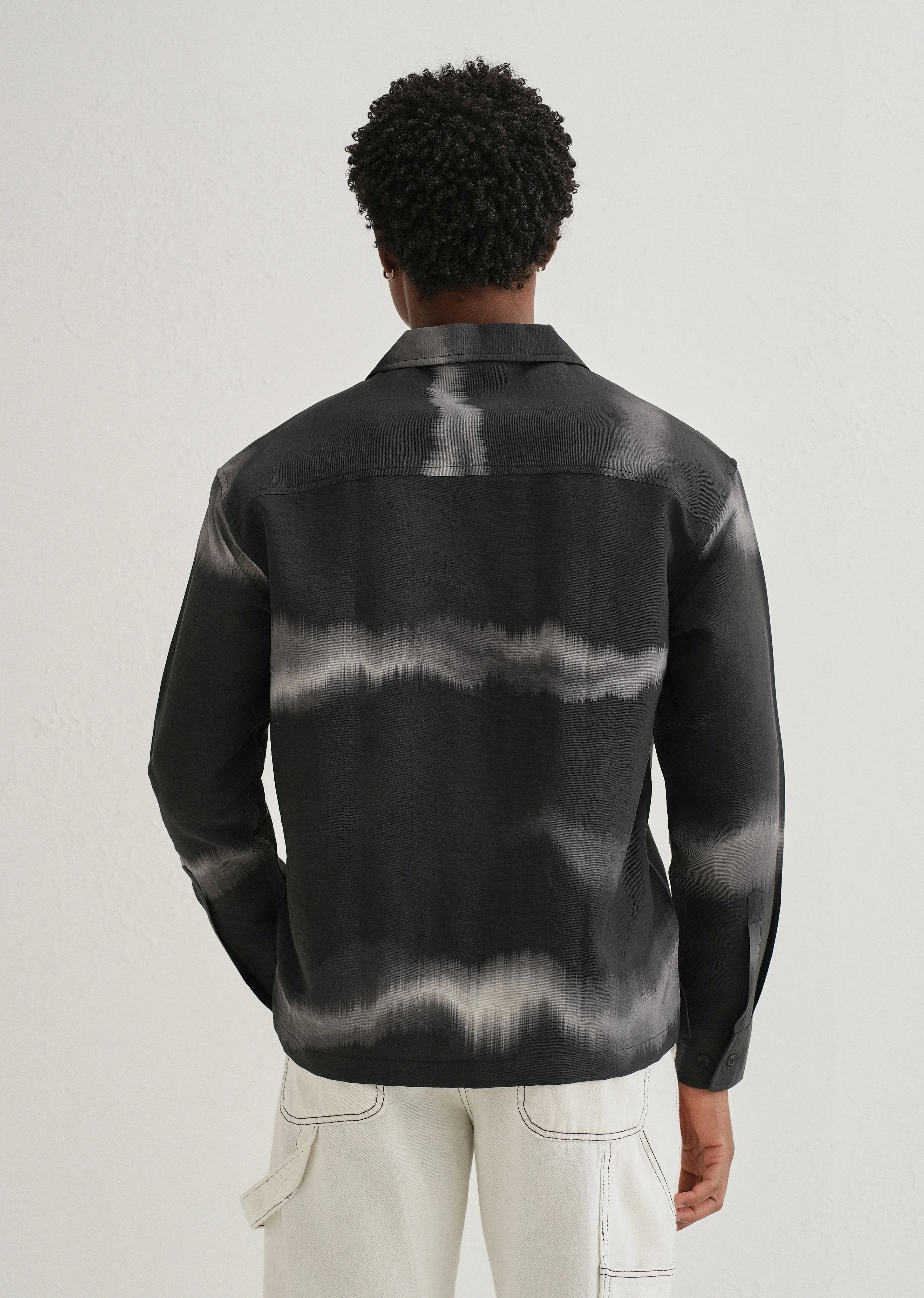 Black Ash Wave Printed Shirt - Image 2