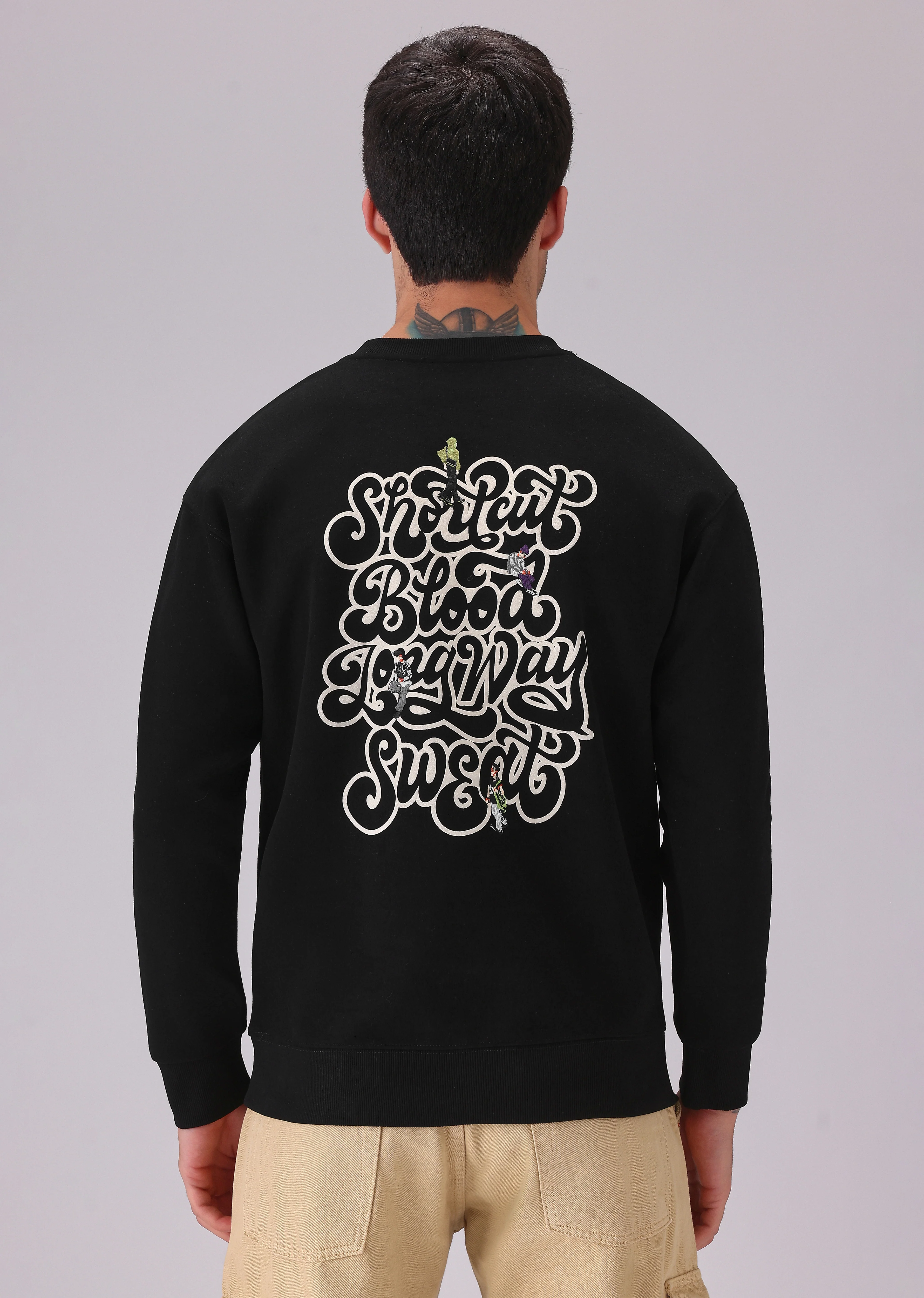 Black Back Emboss Sweatshirt - Image 2
