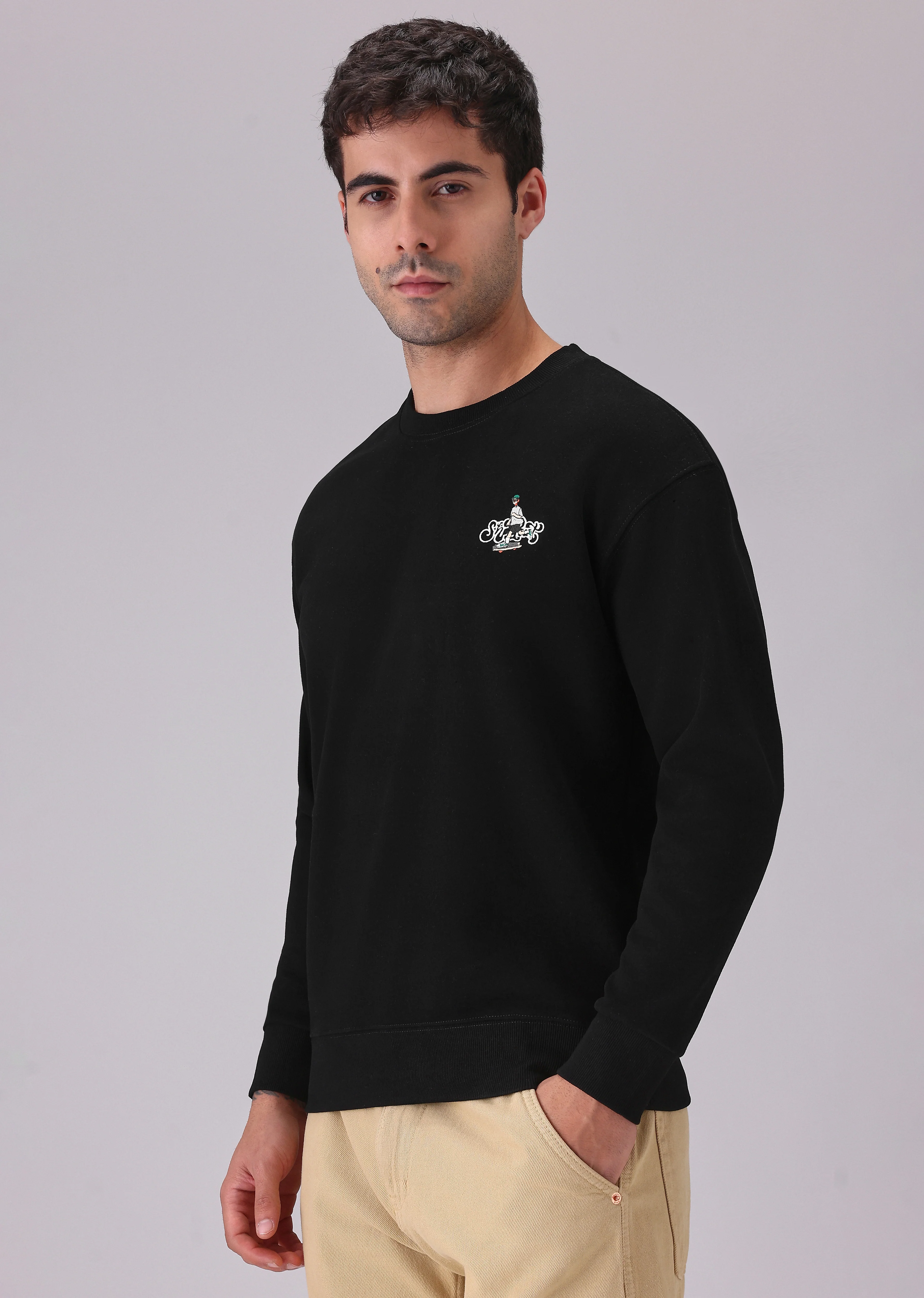 Black Back Emboss Sweatshirt - Image 4