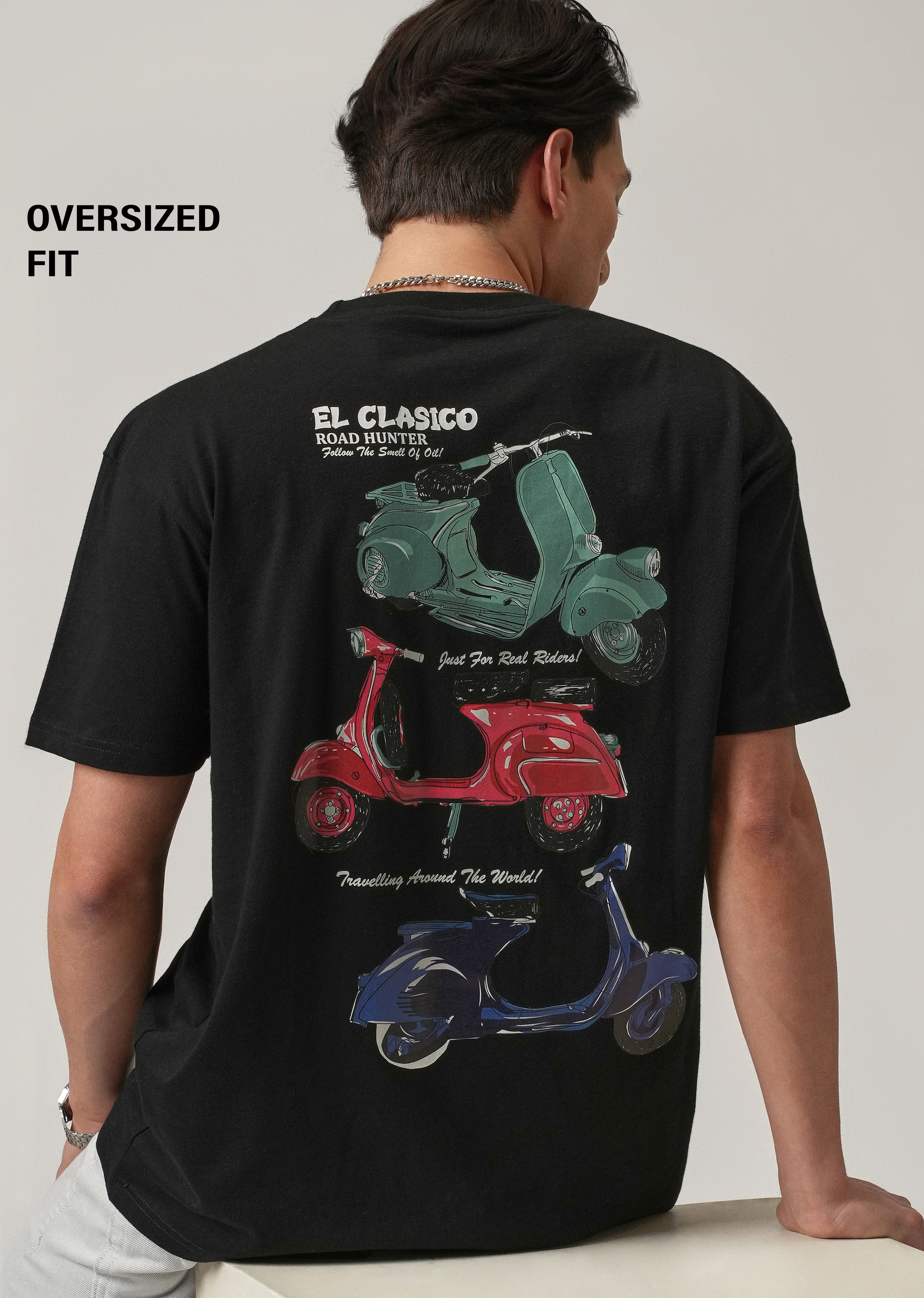Black Back Print Oversized T-shirt - Image 7