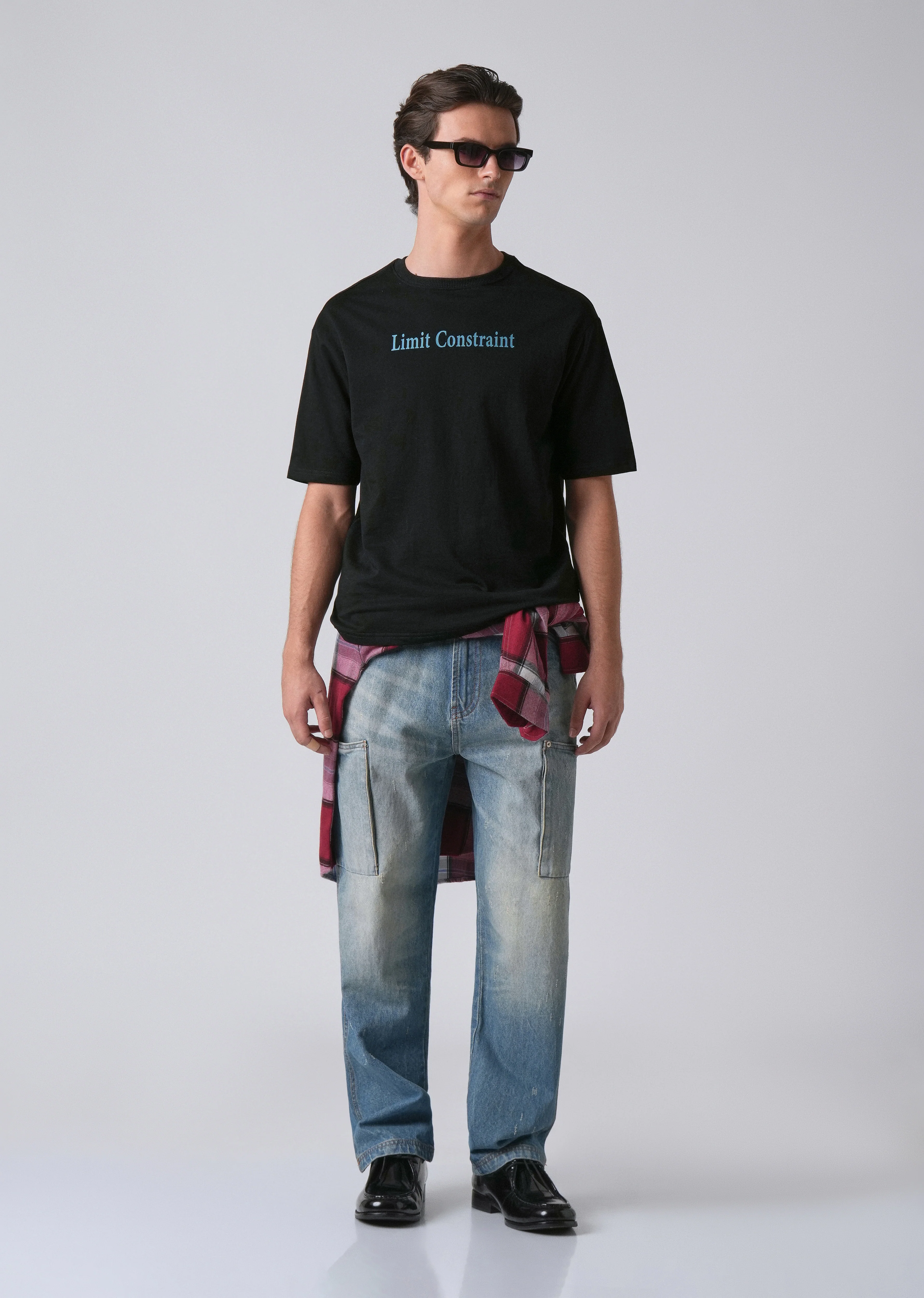 Black Back Print Relaxed Fit T- shirt - Image 6