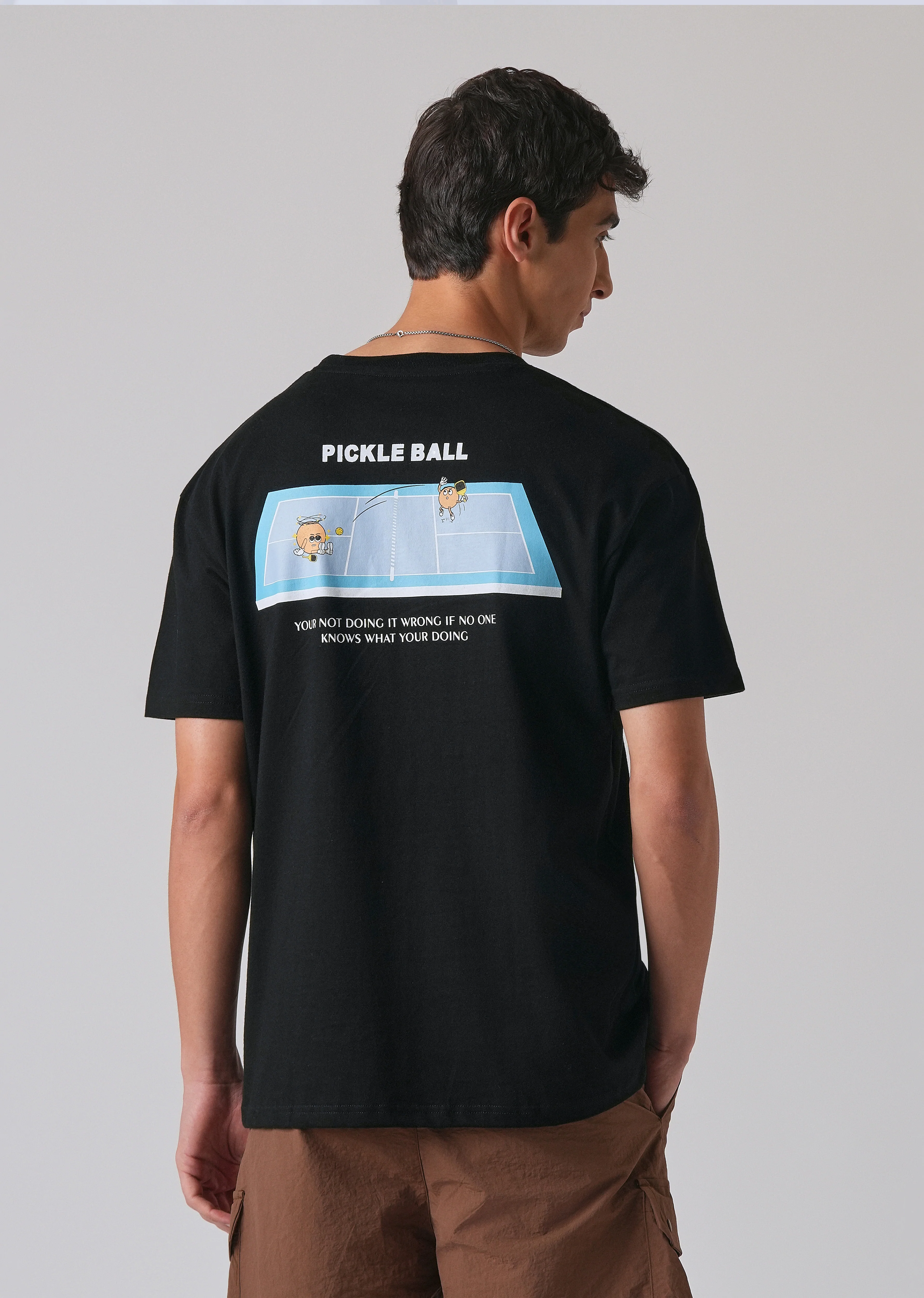 Black Back Printed Oversized T-Shirt - Image 3