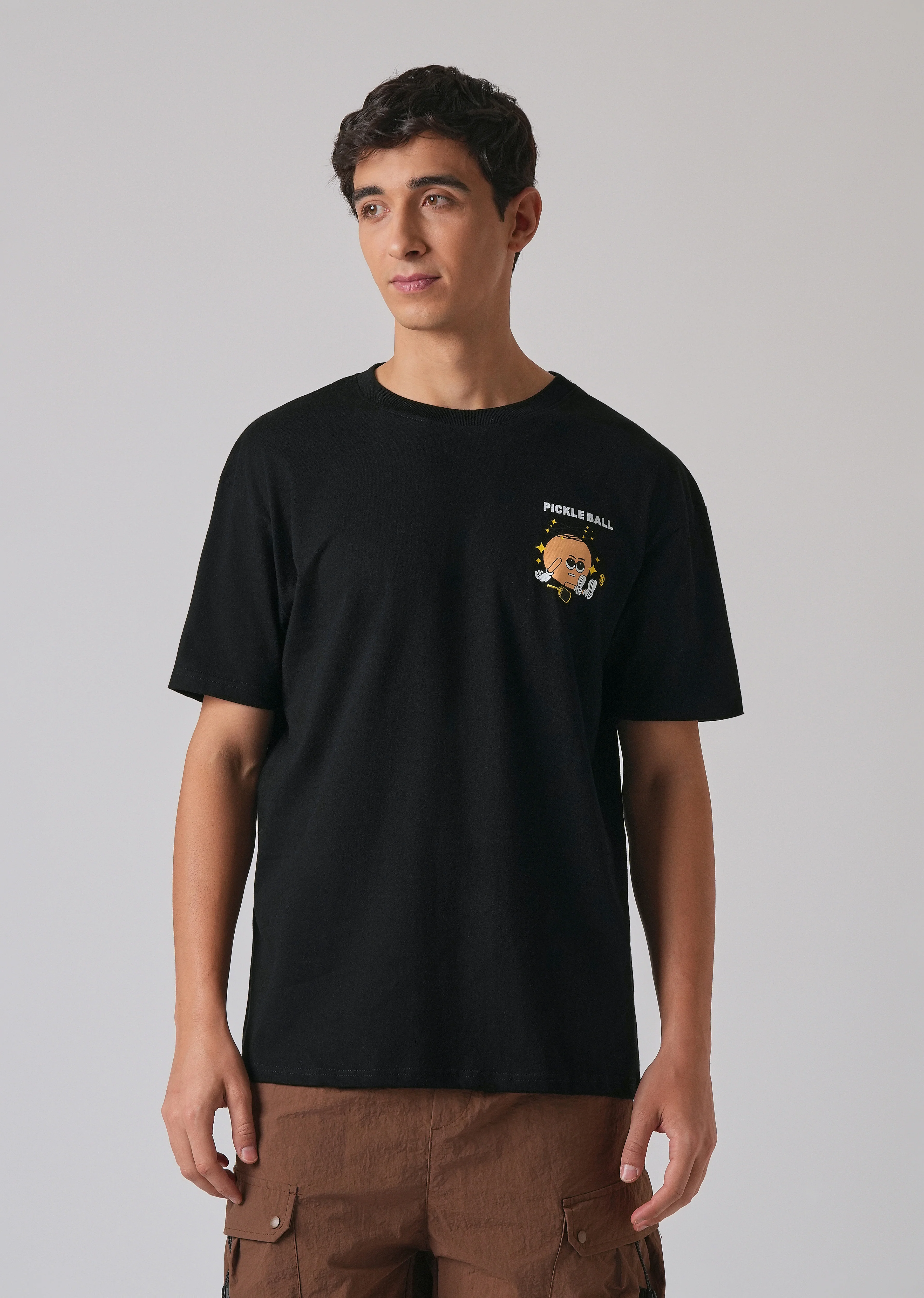 Black Back Printed Oversized T-Shirt - Image 4