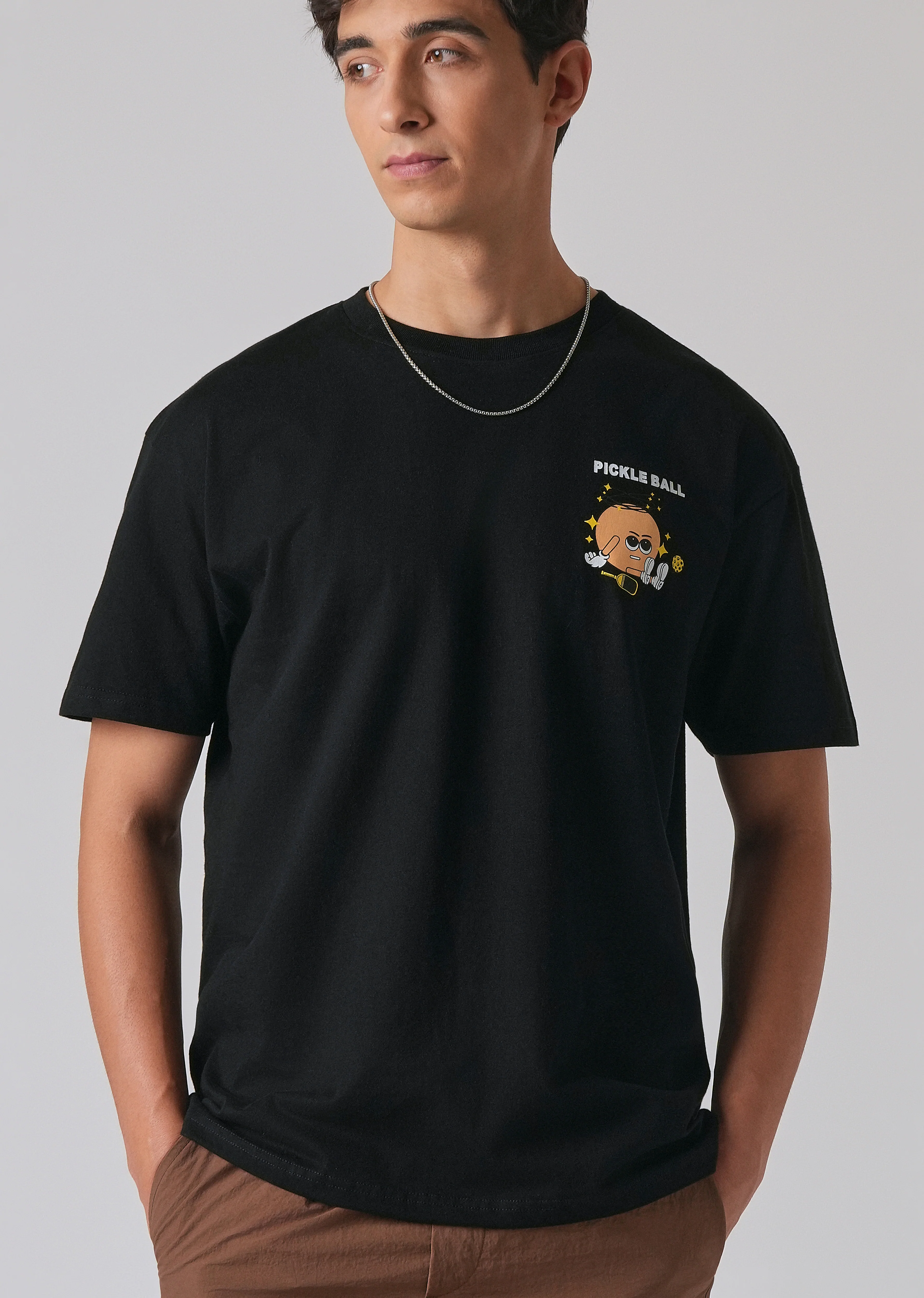 Black Back Printed Oversized T-Shirt - Image 7