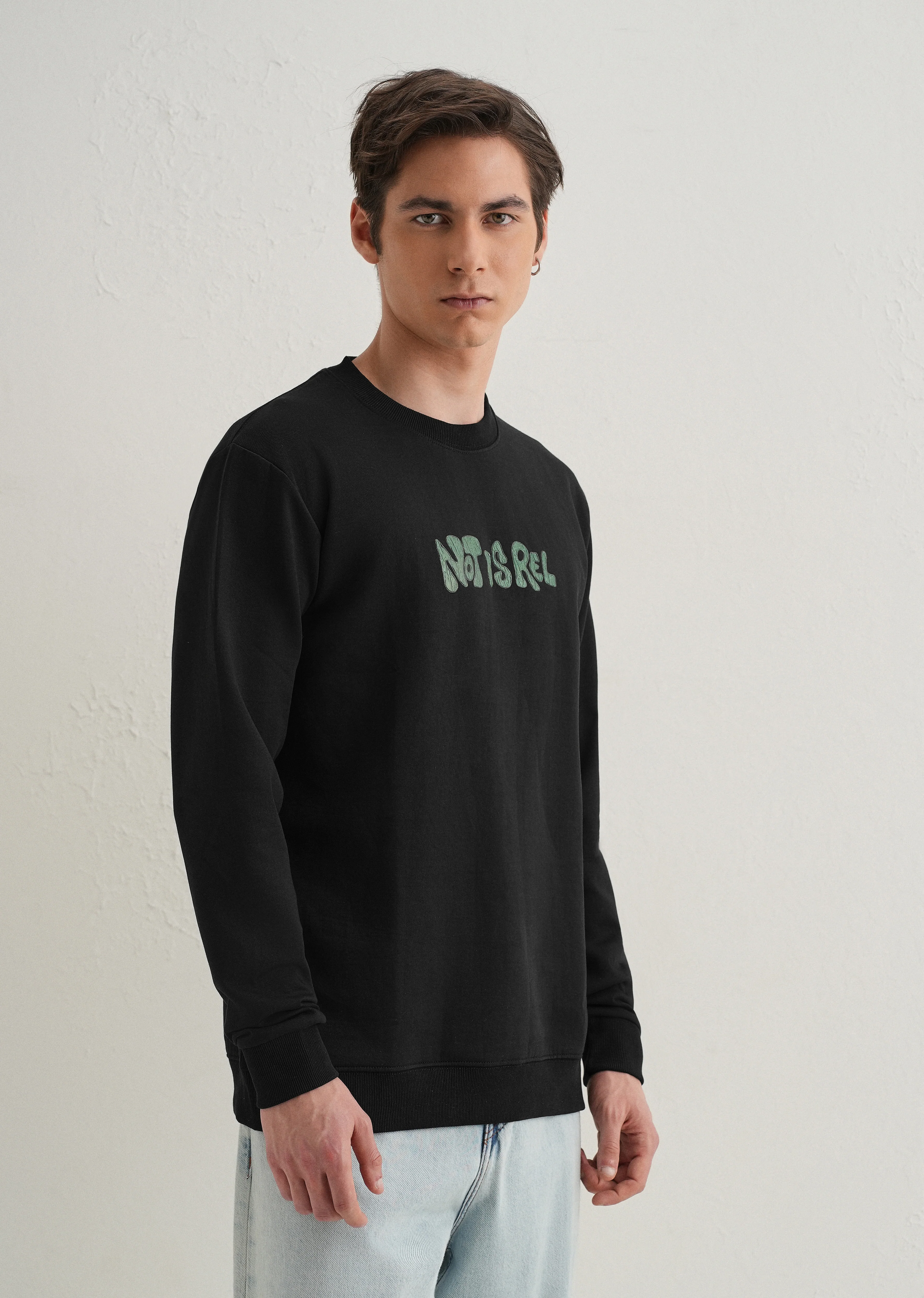 Black Back Printed Sweatshirt - Image 4
