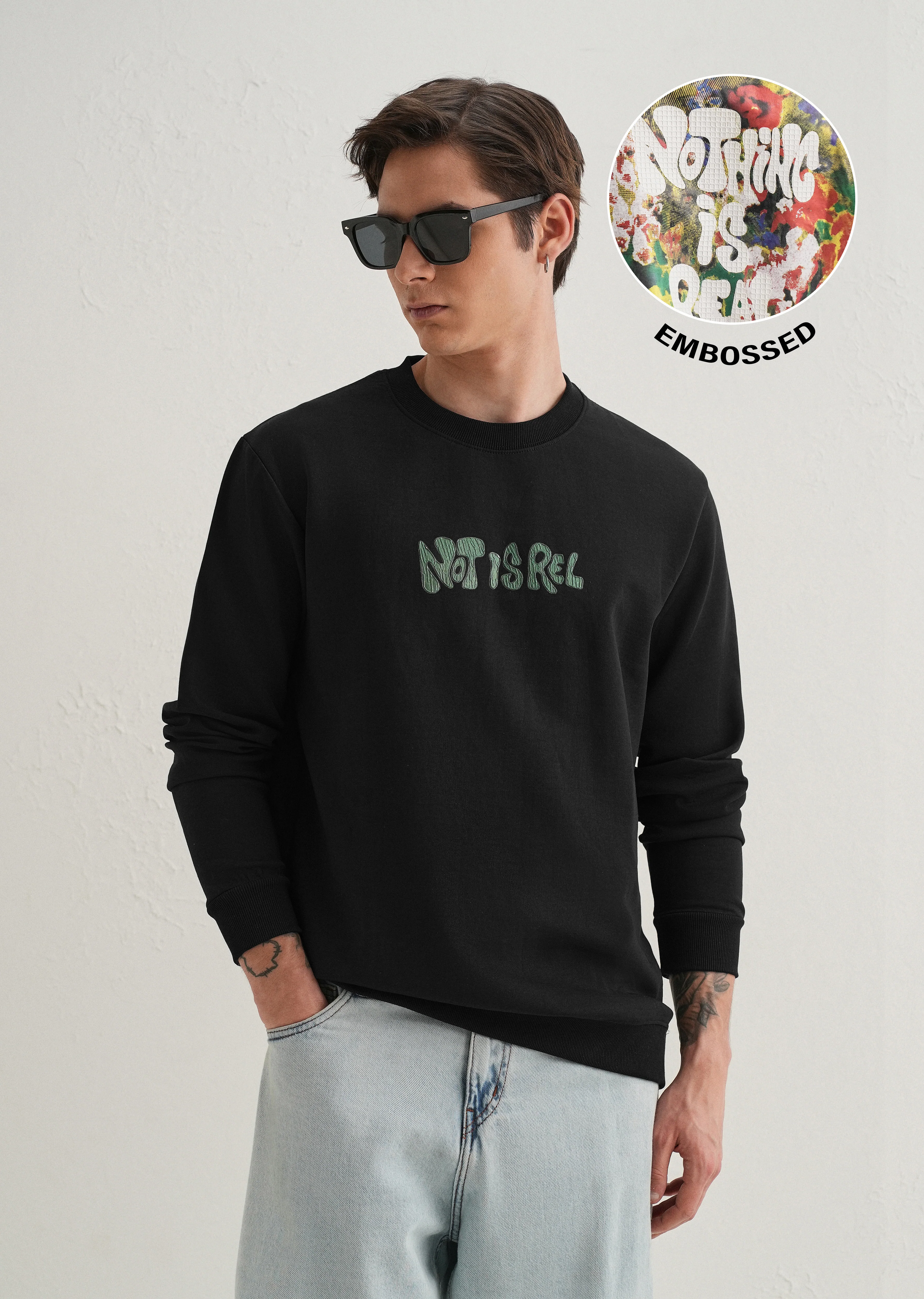 Black Back Printed Sweatshirt - Image 8