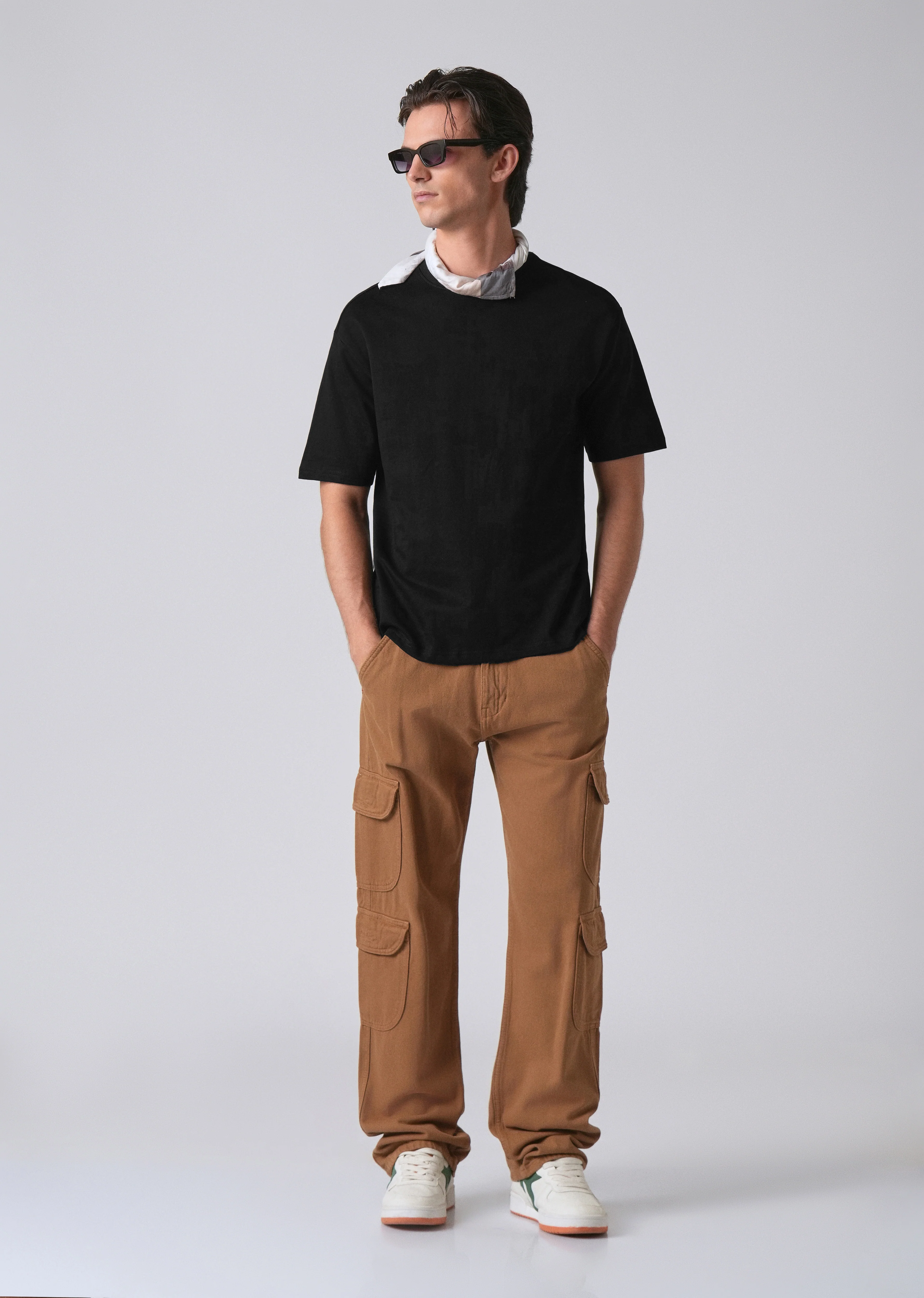 Black Basic Relaxed Fit T-shirt - Image 6