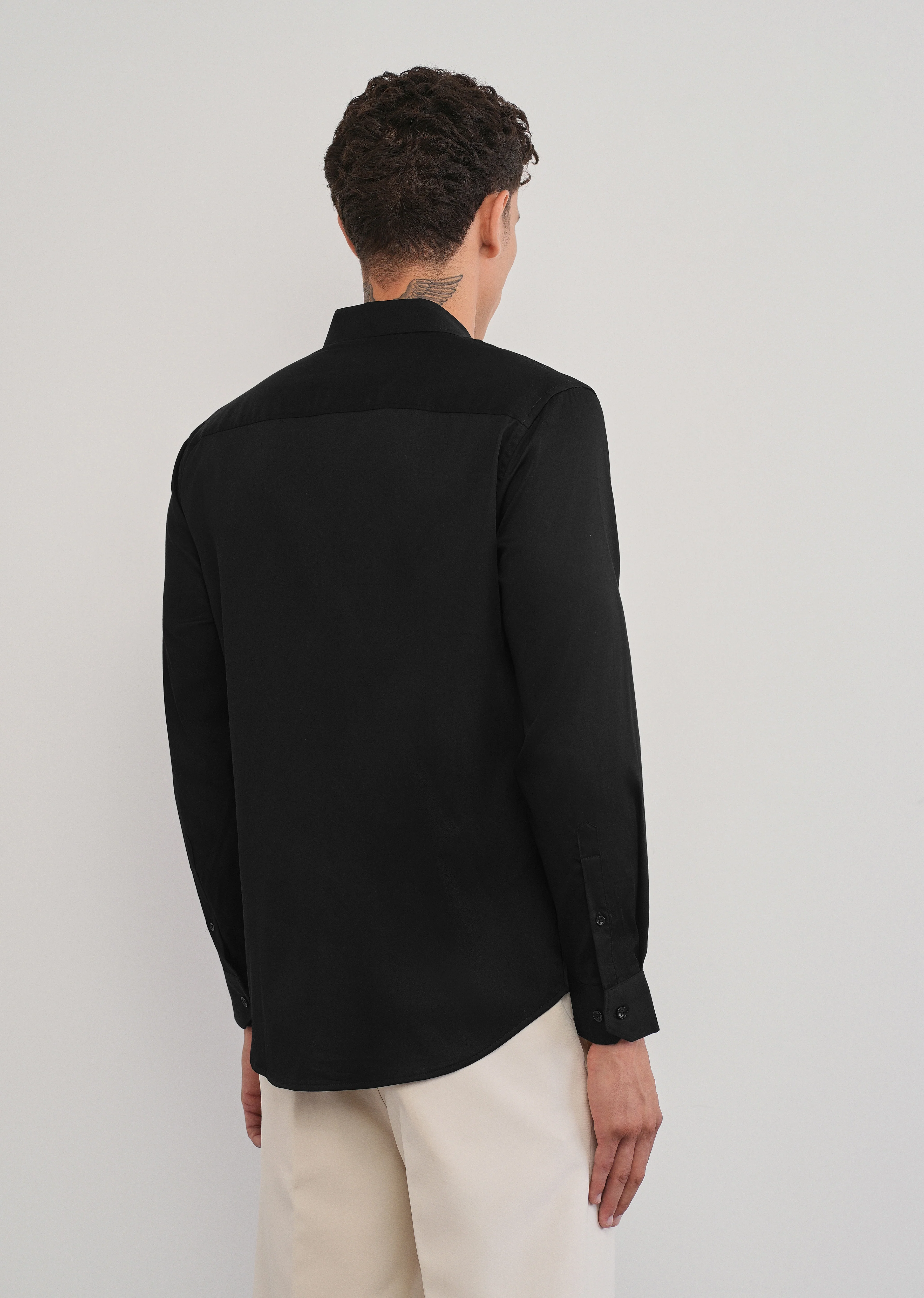 Black Beadwork Designer Shirt - Image 2