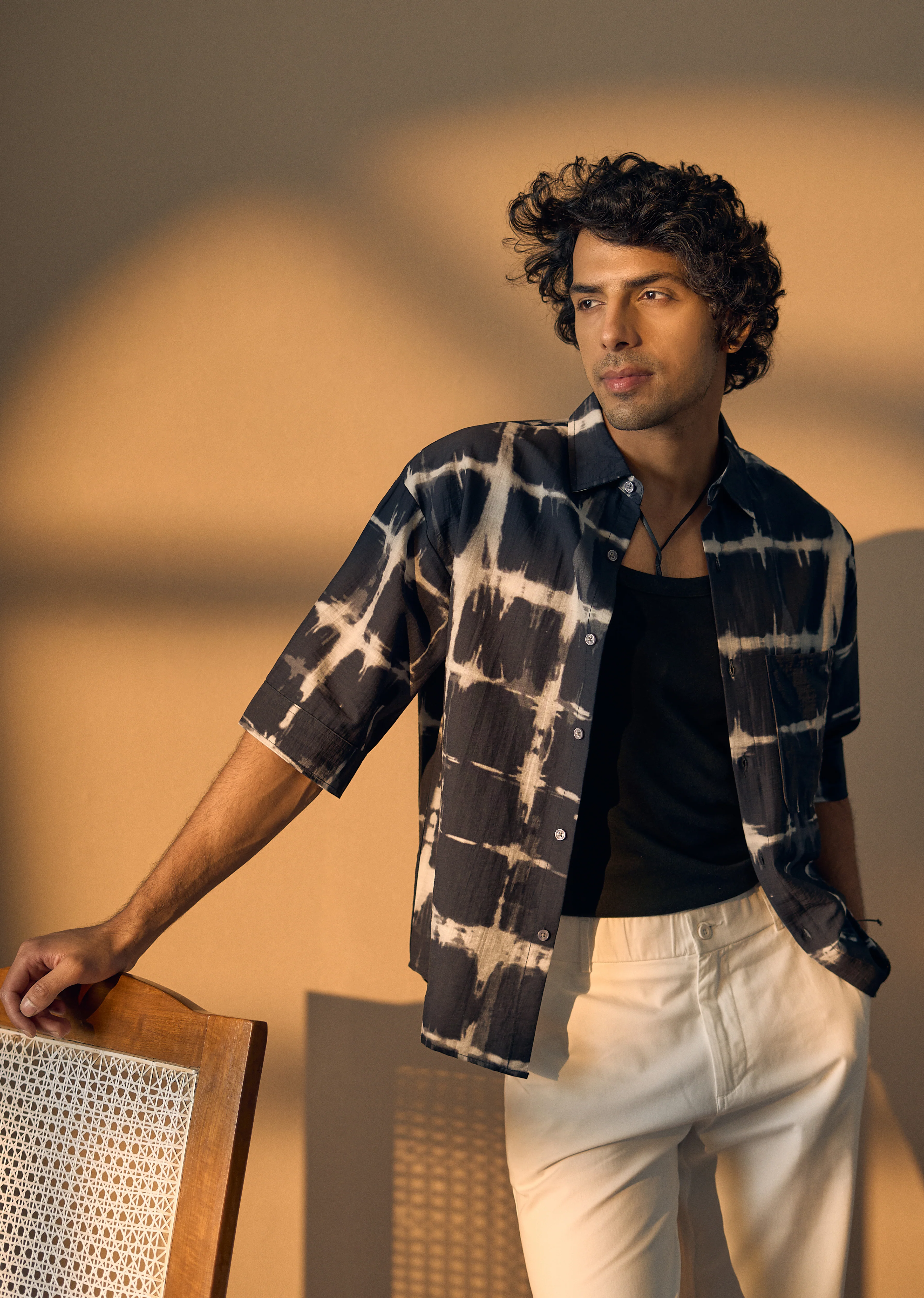 Black Boxy Fit Tie-Dye Printed Shirt - Image 2