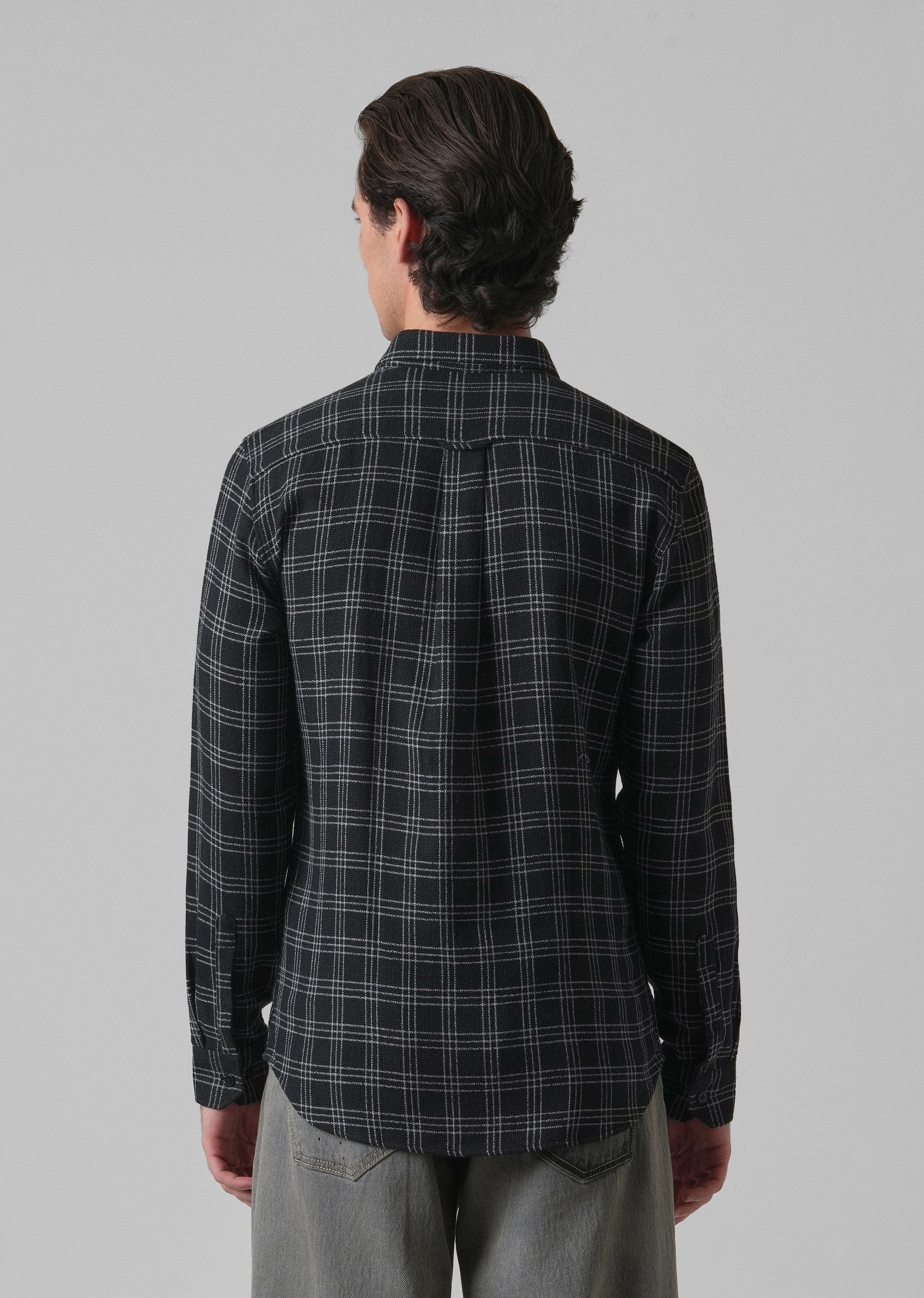 Melange Black Cannon Check Shirt - Image 2