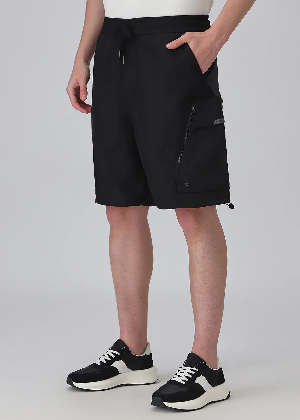 Black Cargo Pocket Shorts - Image 4