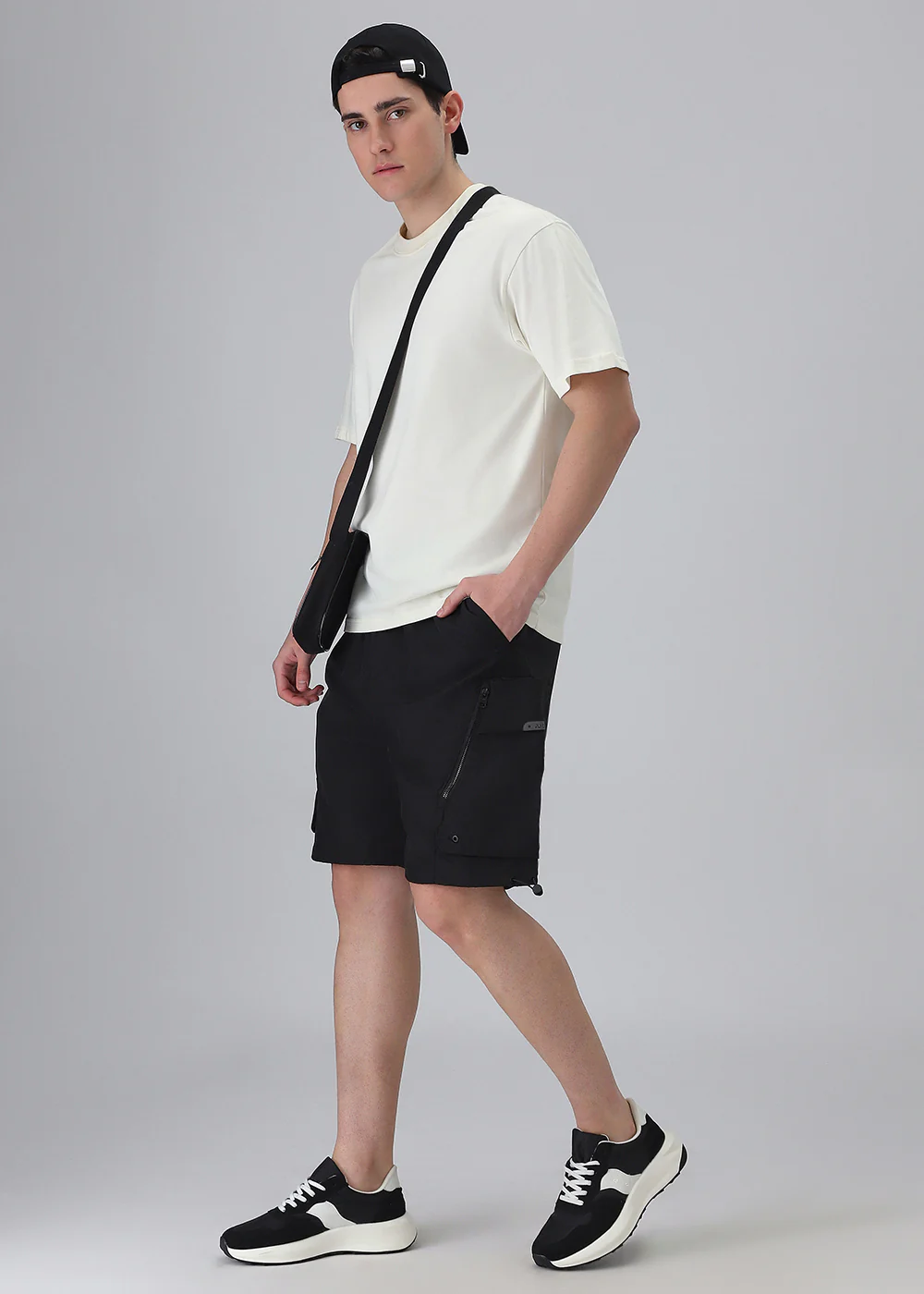 Black Cargo Pocket Shorts - Image 6