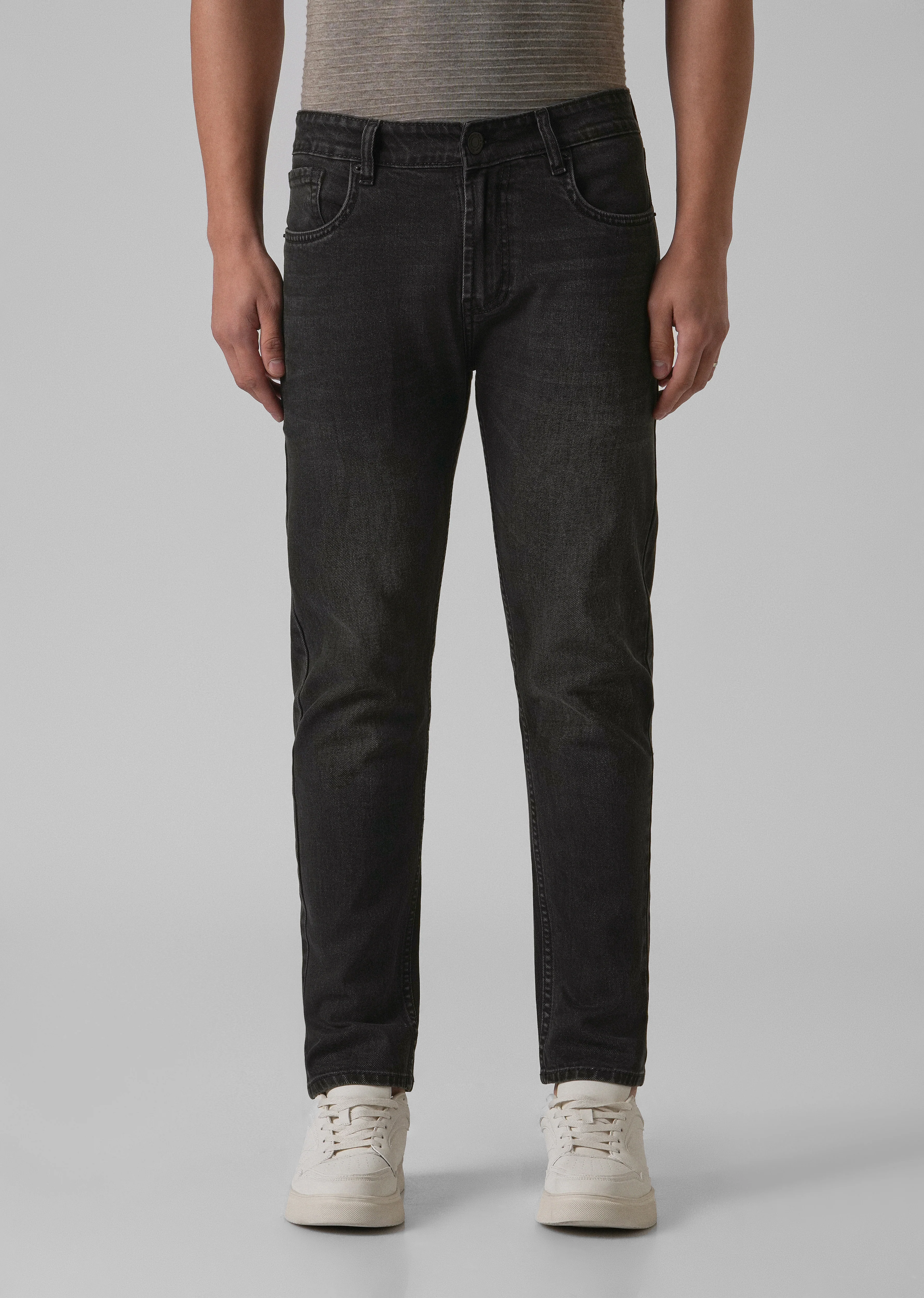 Black Charcoal Slim Fit Jeans - Image 3