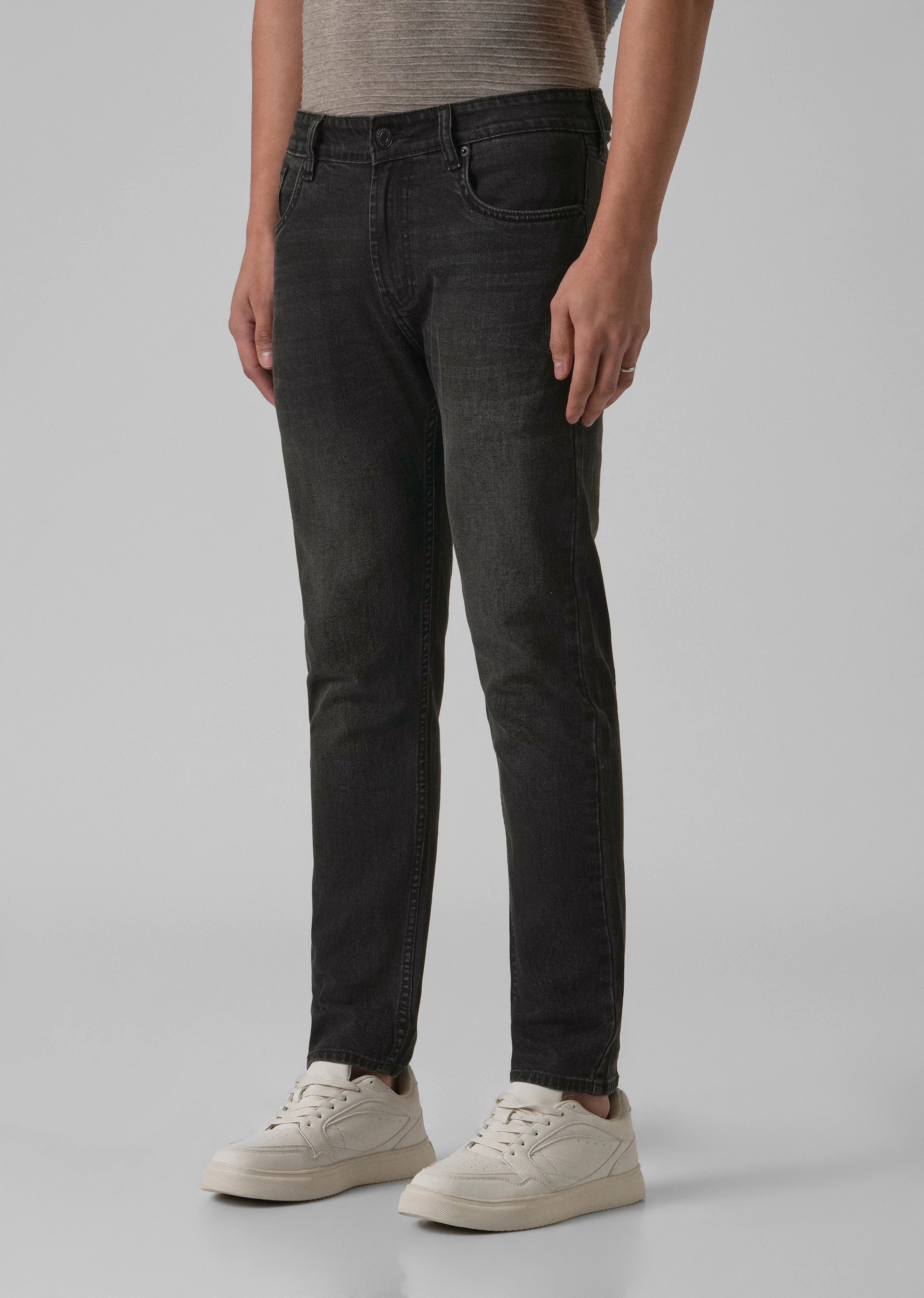 Black Charcoal Slim Fit Jeans - Image 4